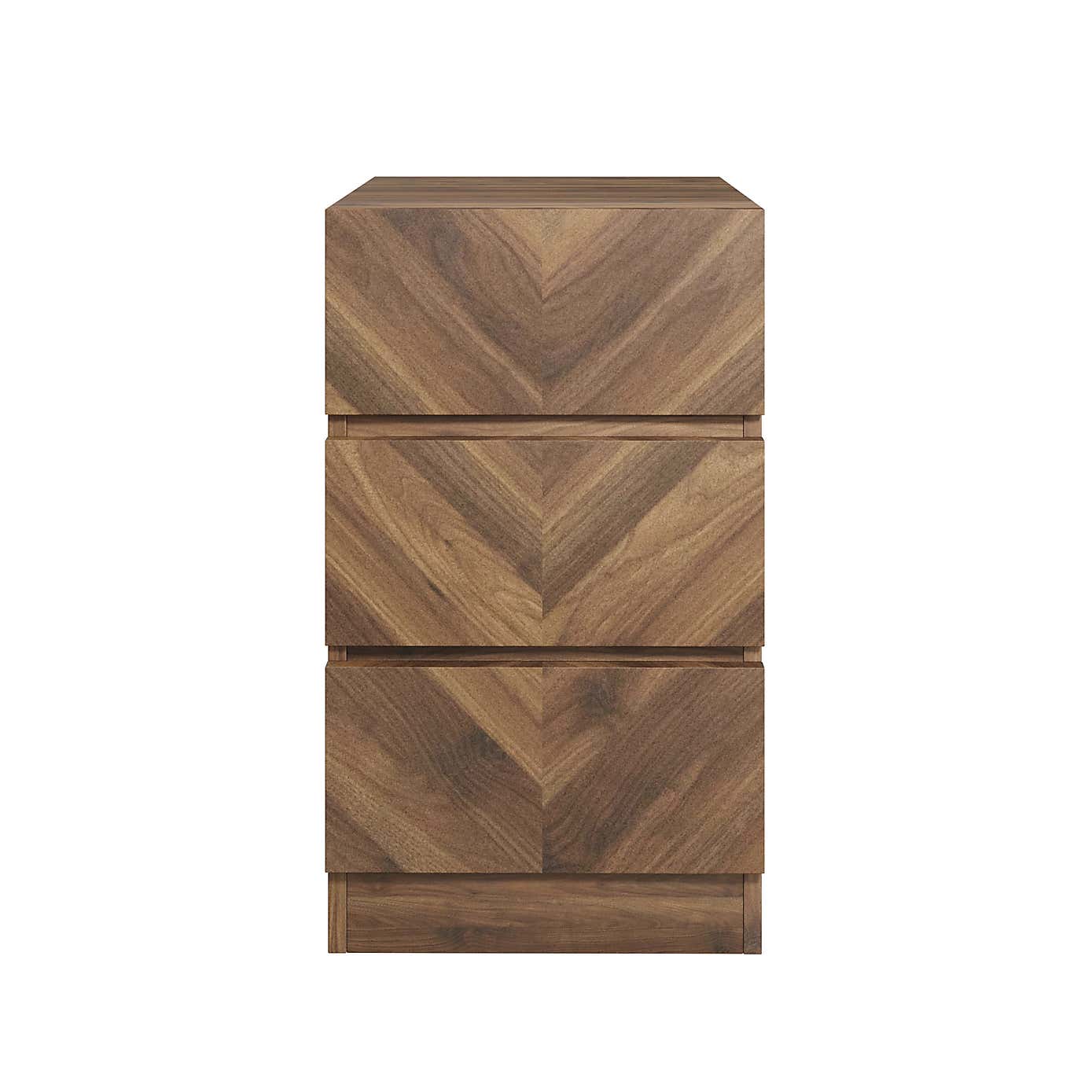 Taranto Pair of 3 Drawer Bedsides Walnut