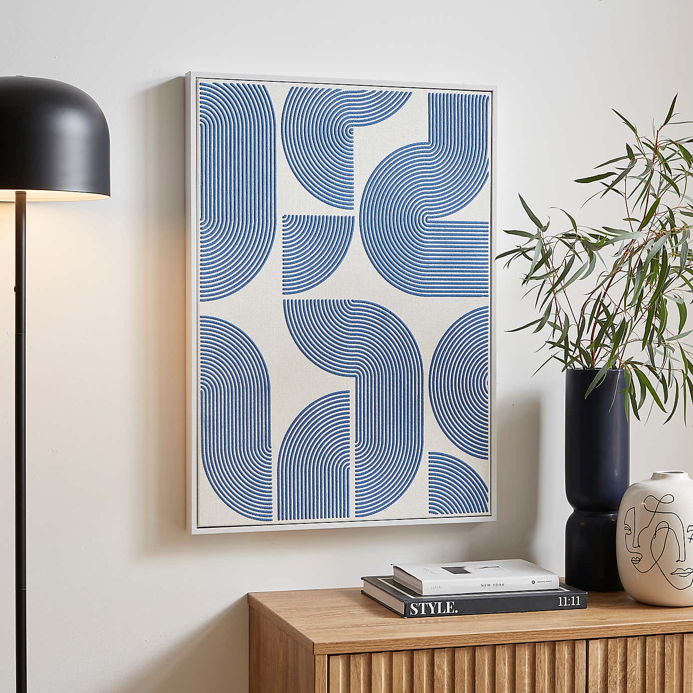 Elements Brooks Abstract Framed Canvas