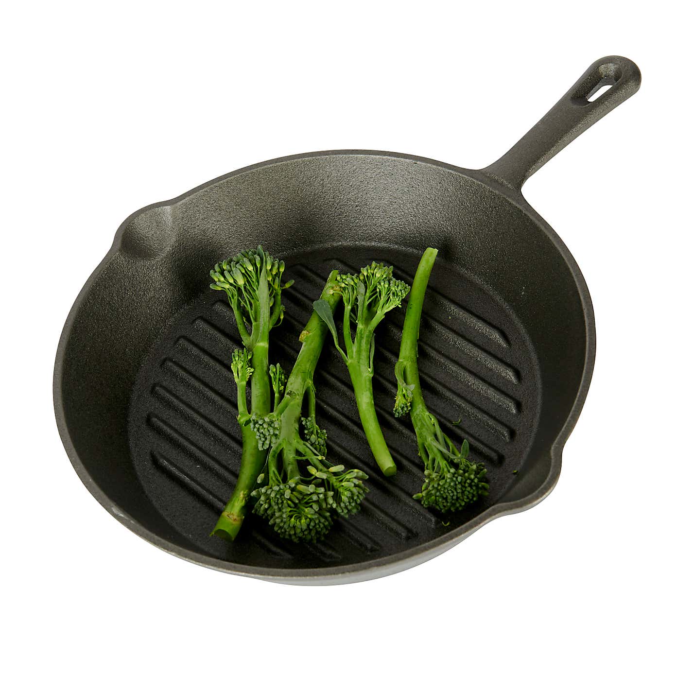 KitchenCraft Induction-Safe Round Cast Iron Skillet Pan