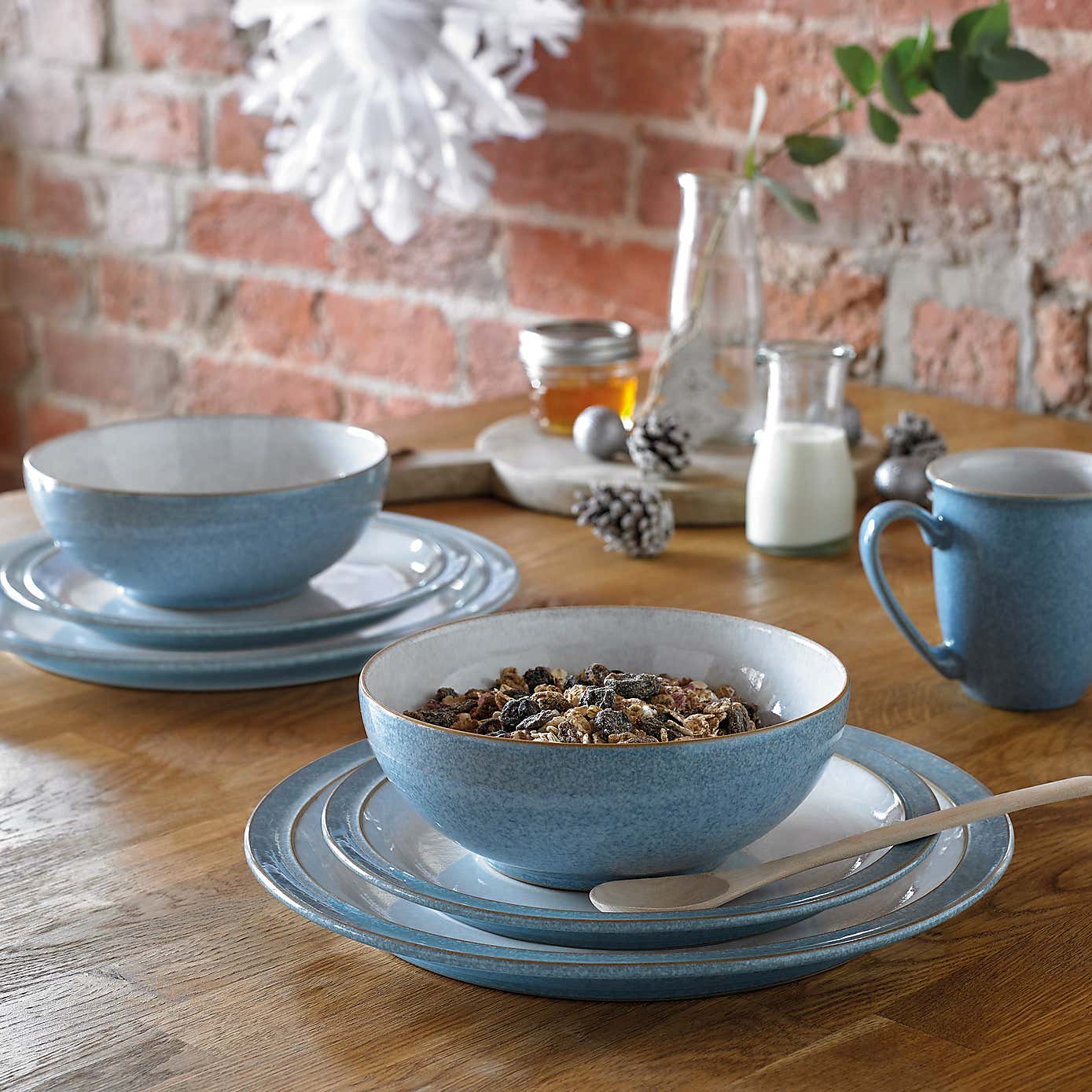Denby Elements Blue Dinner Plate Blue