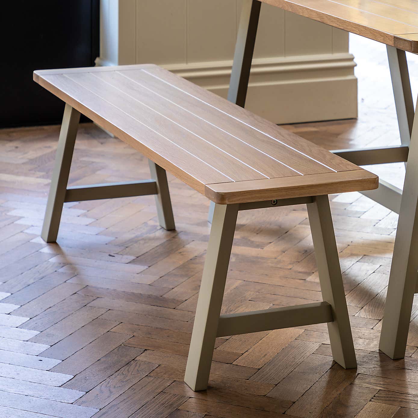 Elda Trestle 2 Seater Dining Bench