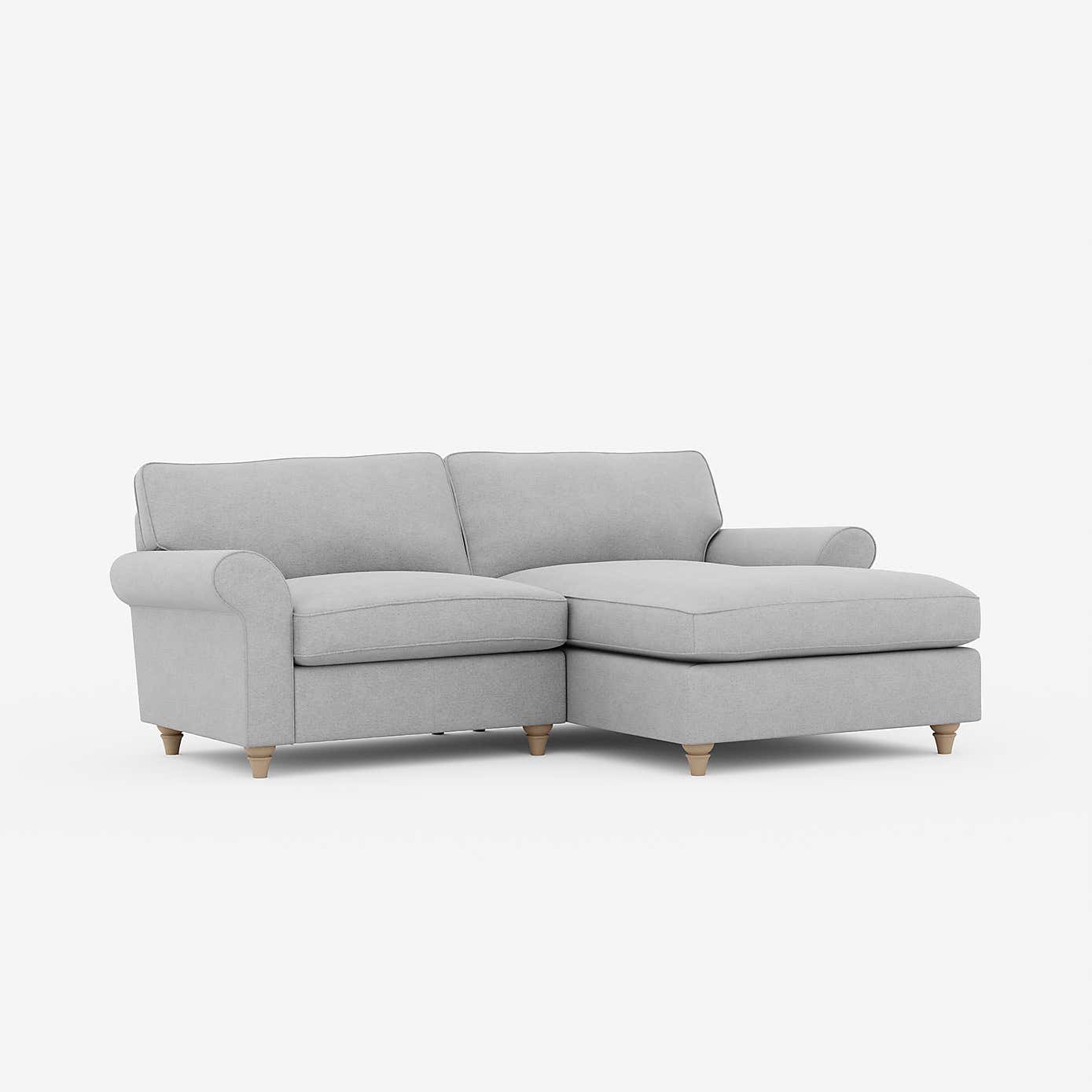 Rosa Soft Chenille Corner Chaise Sofa