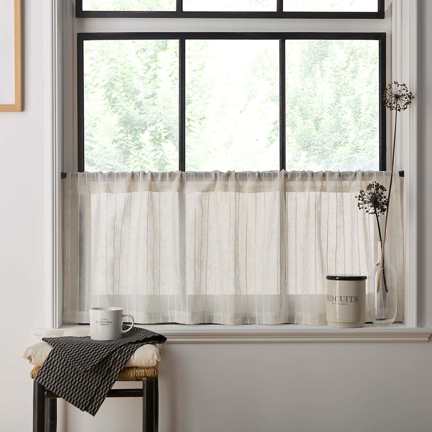 Lucia Stripe Slot Top Voile Panel
