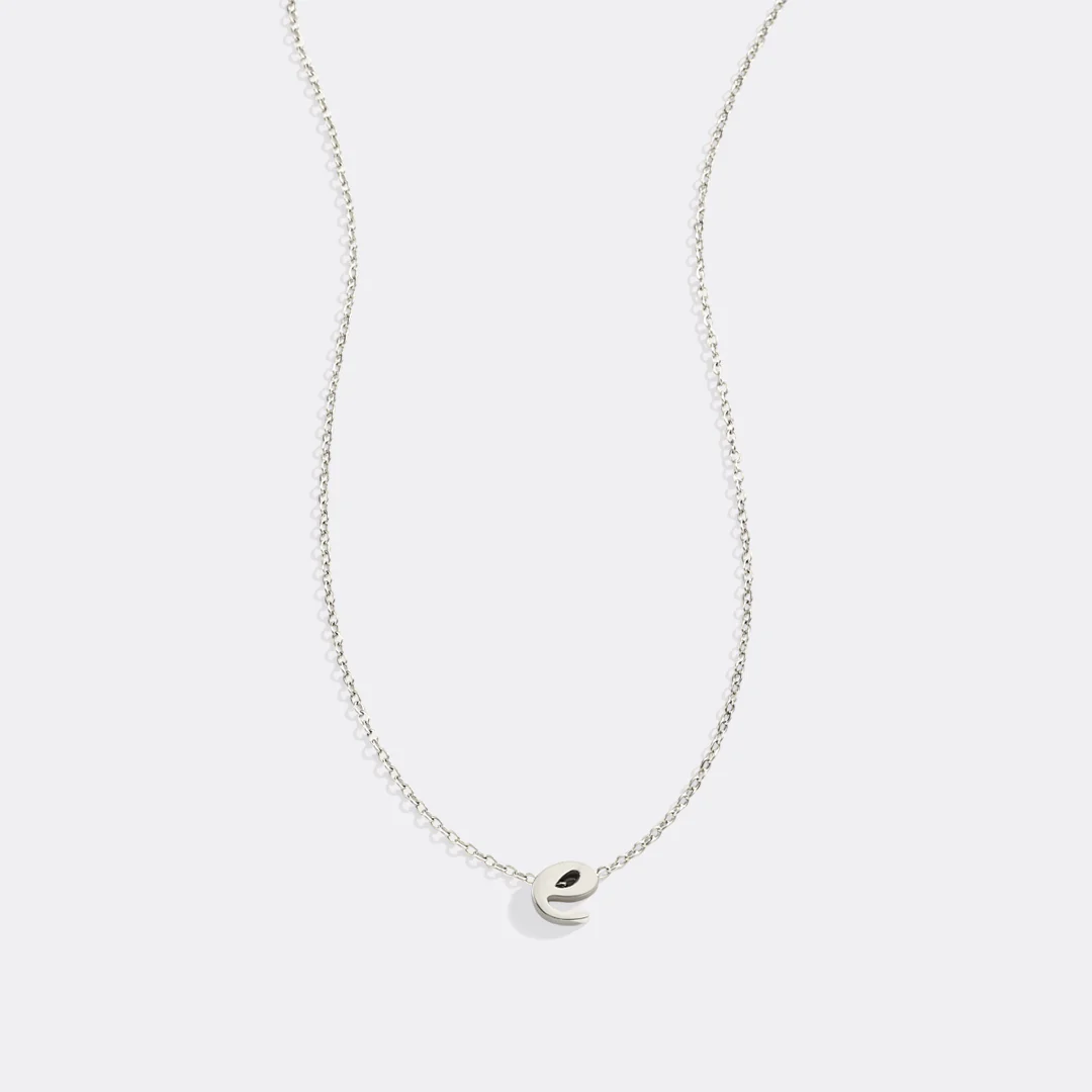 Tiny Script Initial Necklace