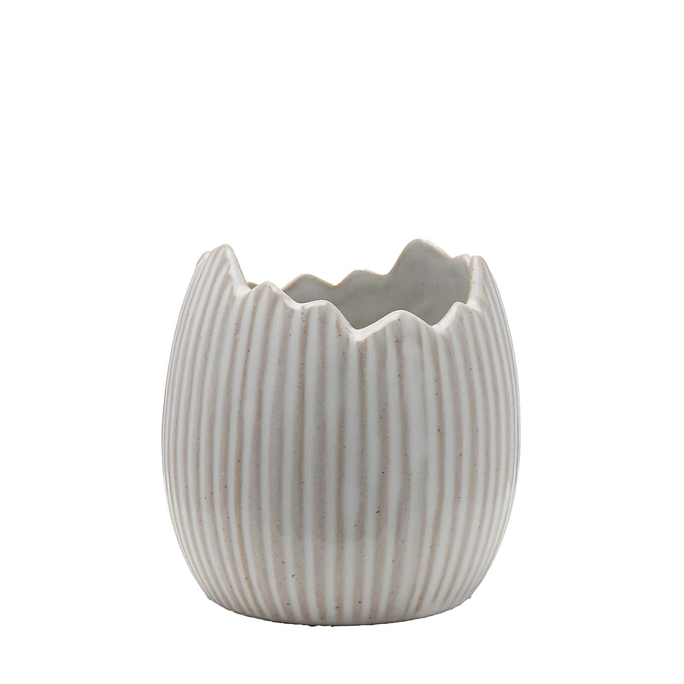 Eggs traordinary Gifting Ceramic Egg Shell Plant Pots Set of 2