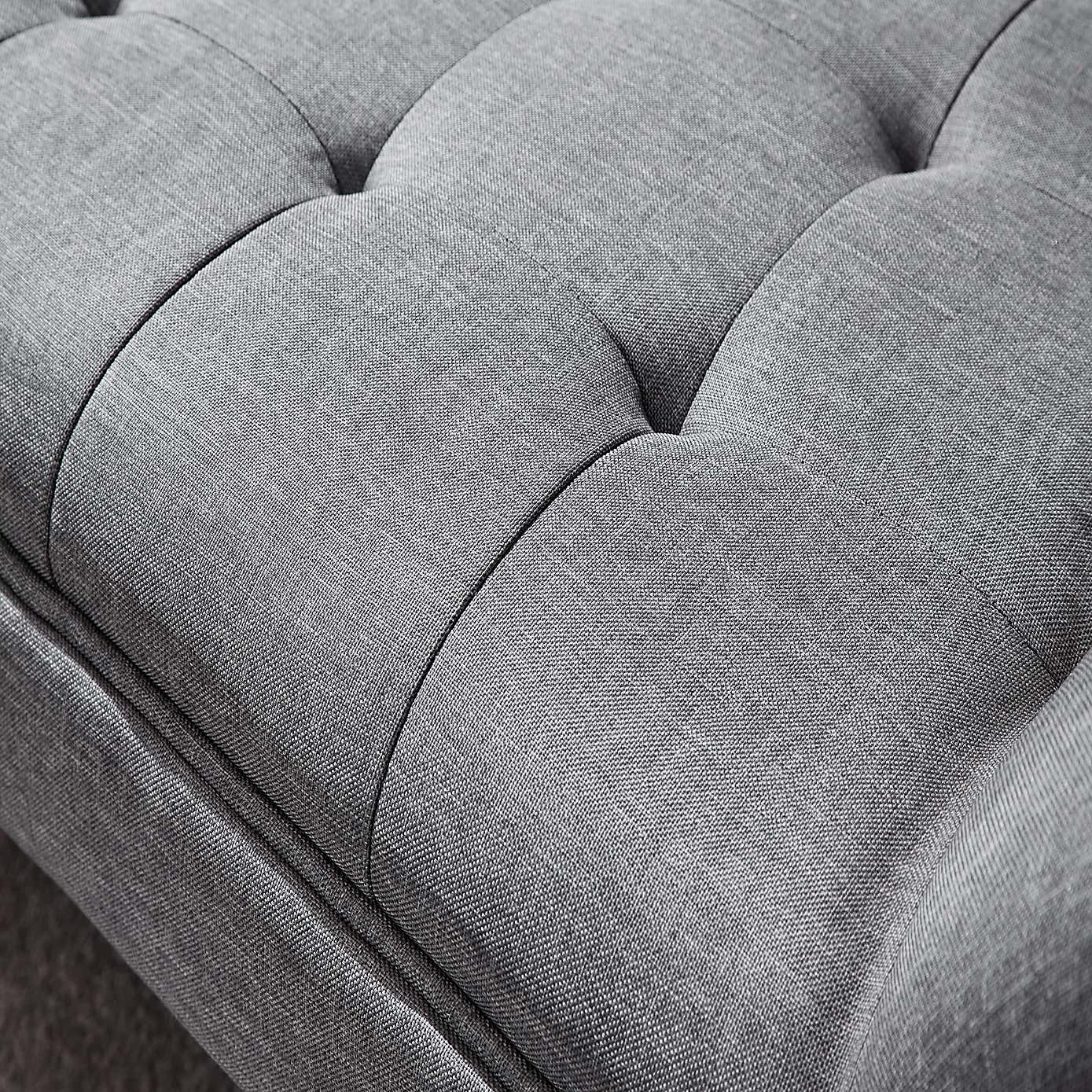 Milan Upholstered Bench Dark Grey
