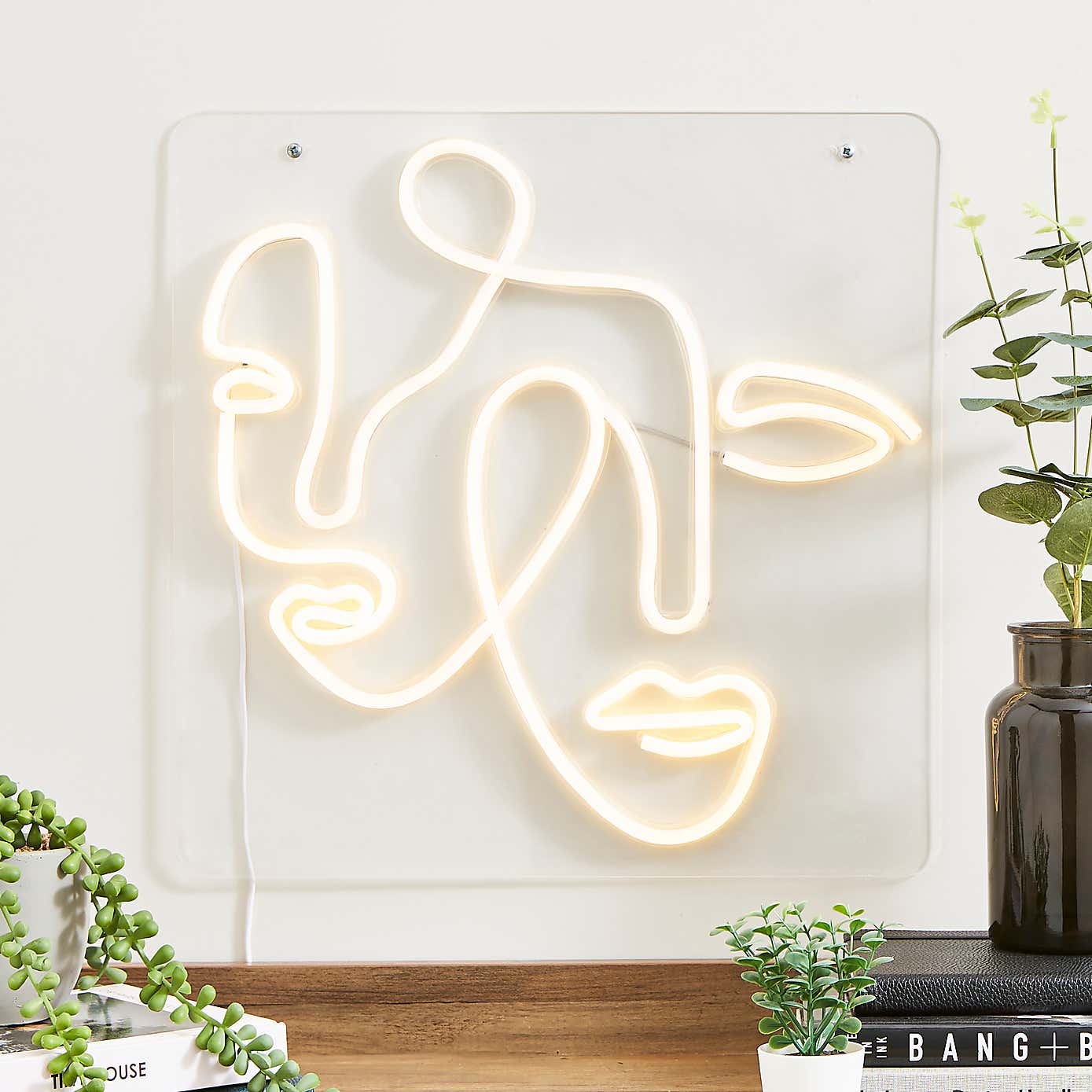 Faces Neon Wall Light