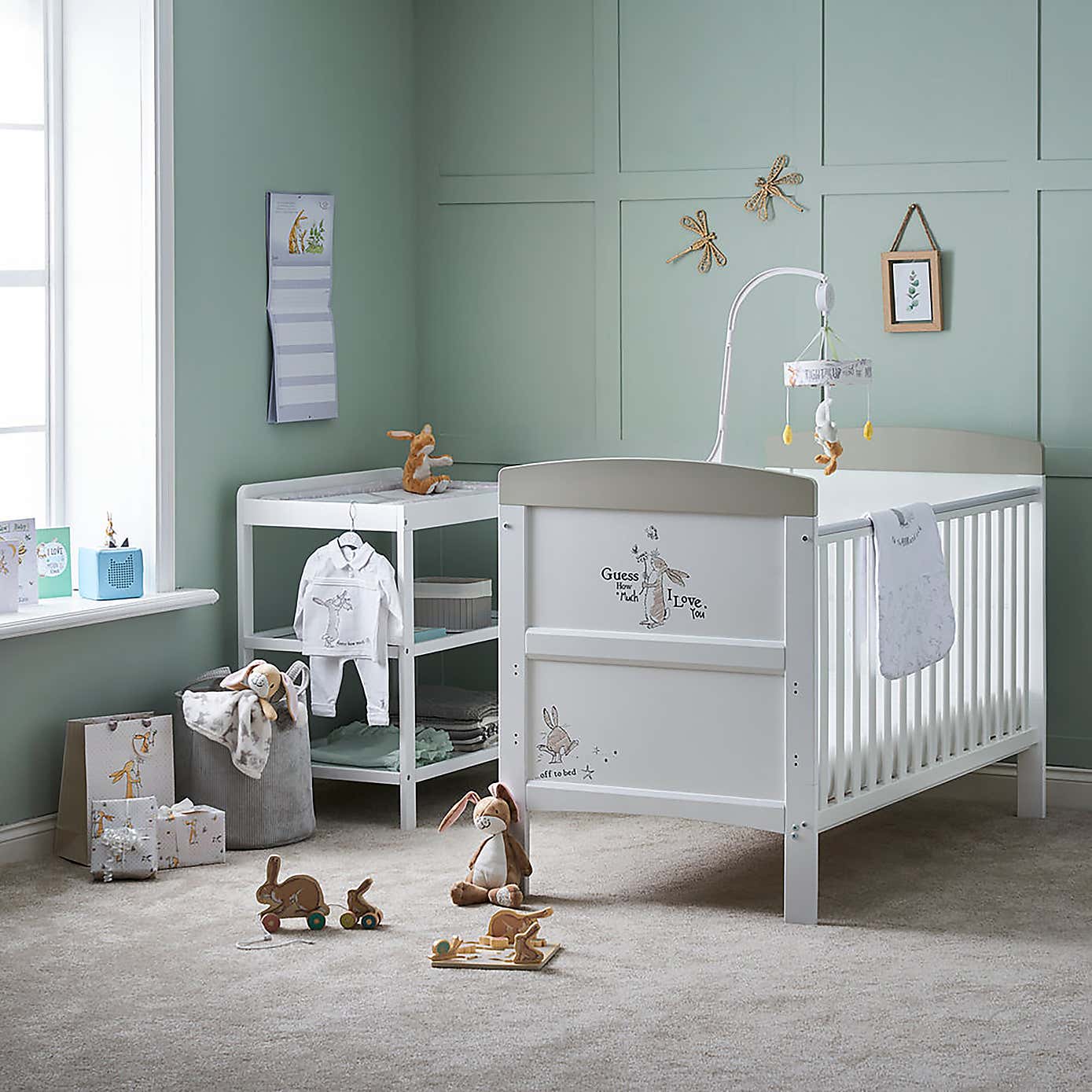 OBaby Grace Inspire Guess Scribble Cot Bed