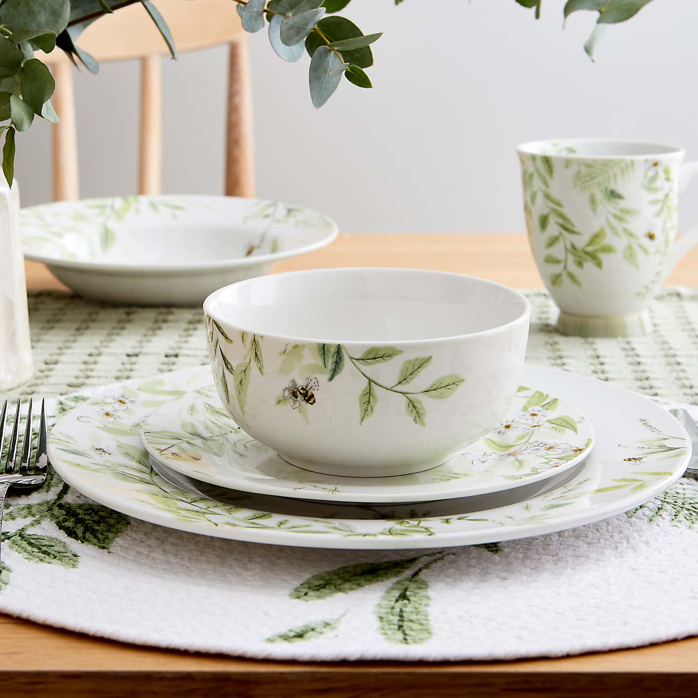 Willow Trail Sage Gloss Porcelain Side Plate