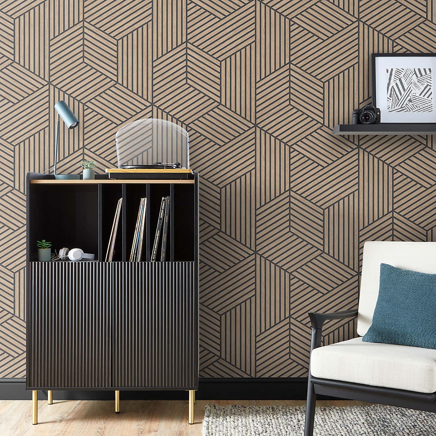 Panel Geo Wallpaper Natural