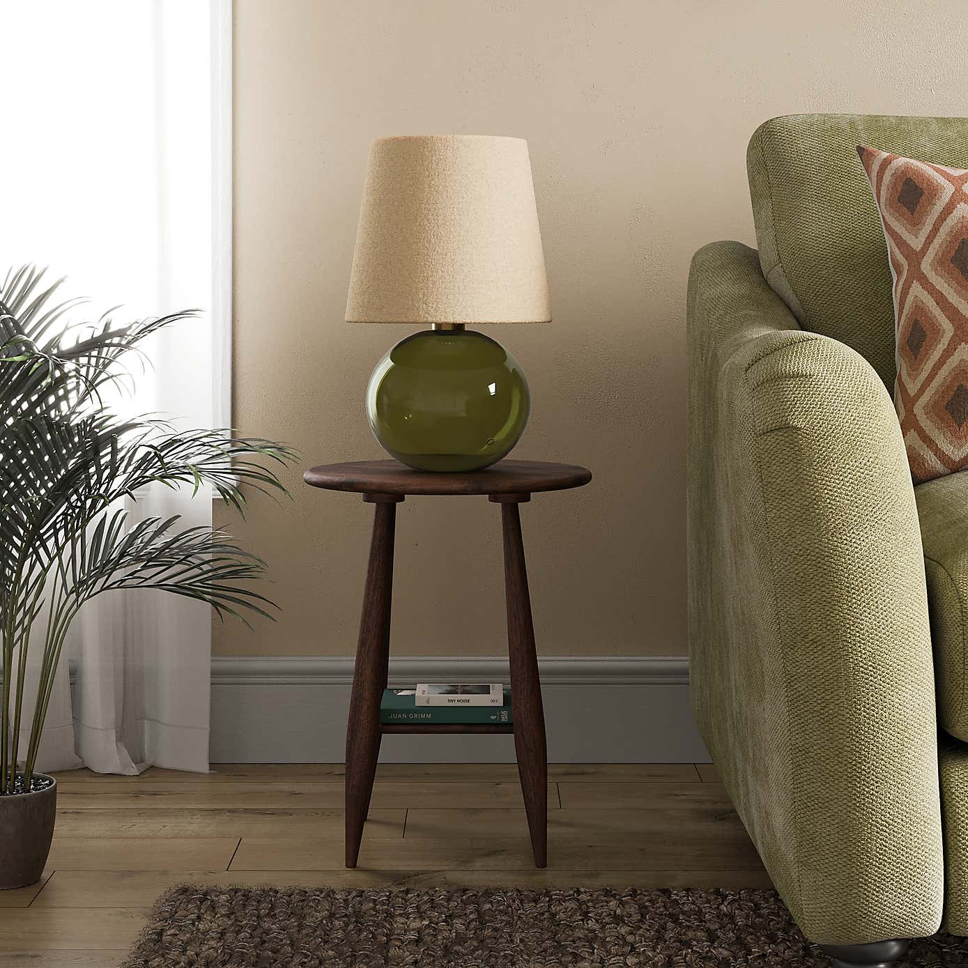 Haider Side Table, Acacia Wood