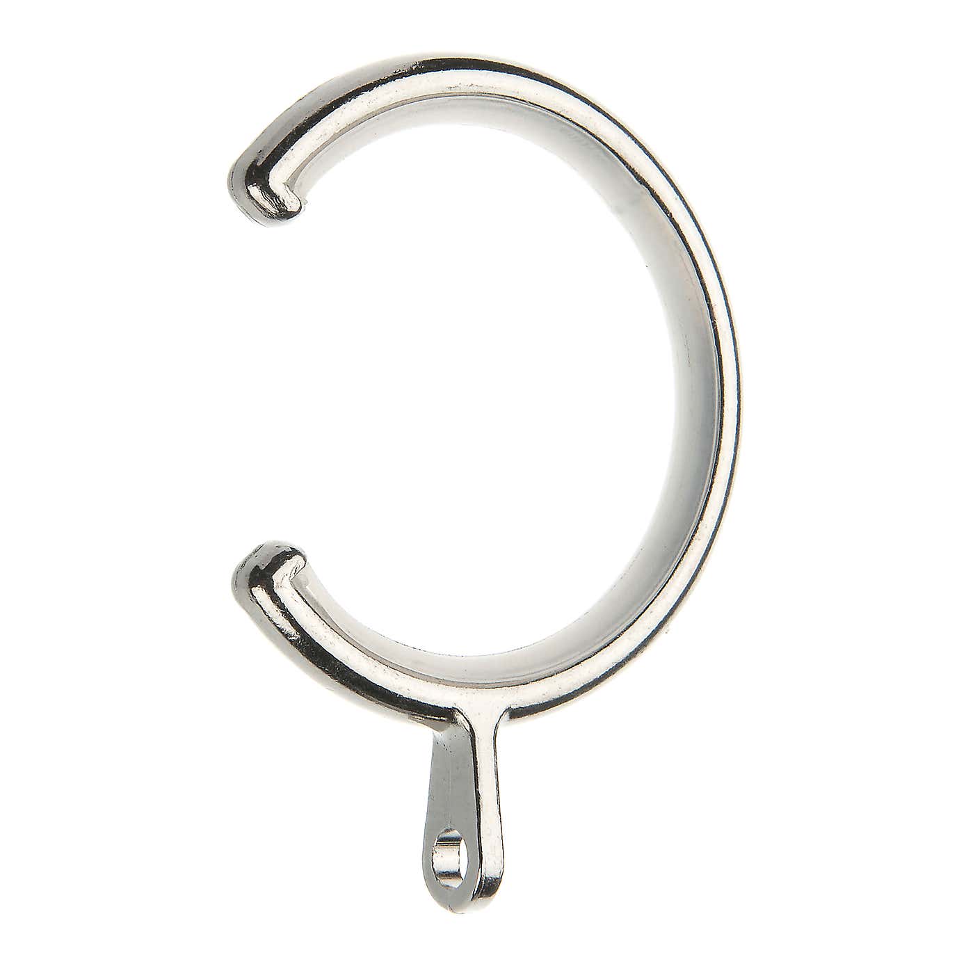 Pack of 6 Lined 28mm Bay Pole Passover Curtain Rings