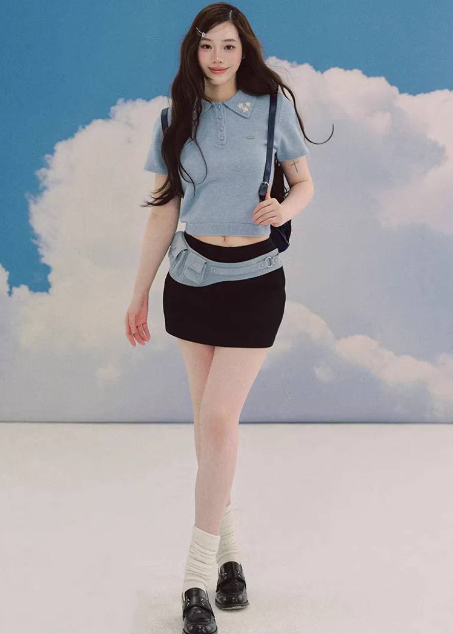 Embroidered Polo Knit