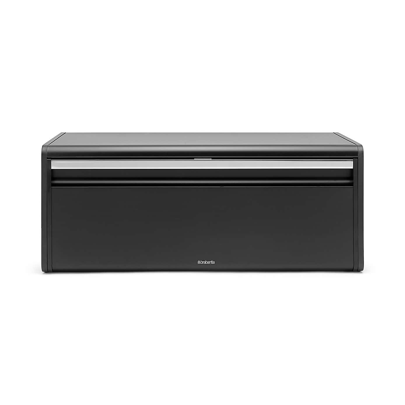 Brabantia Matt Black Fall Front Bread Bin