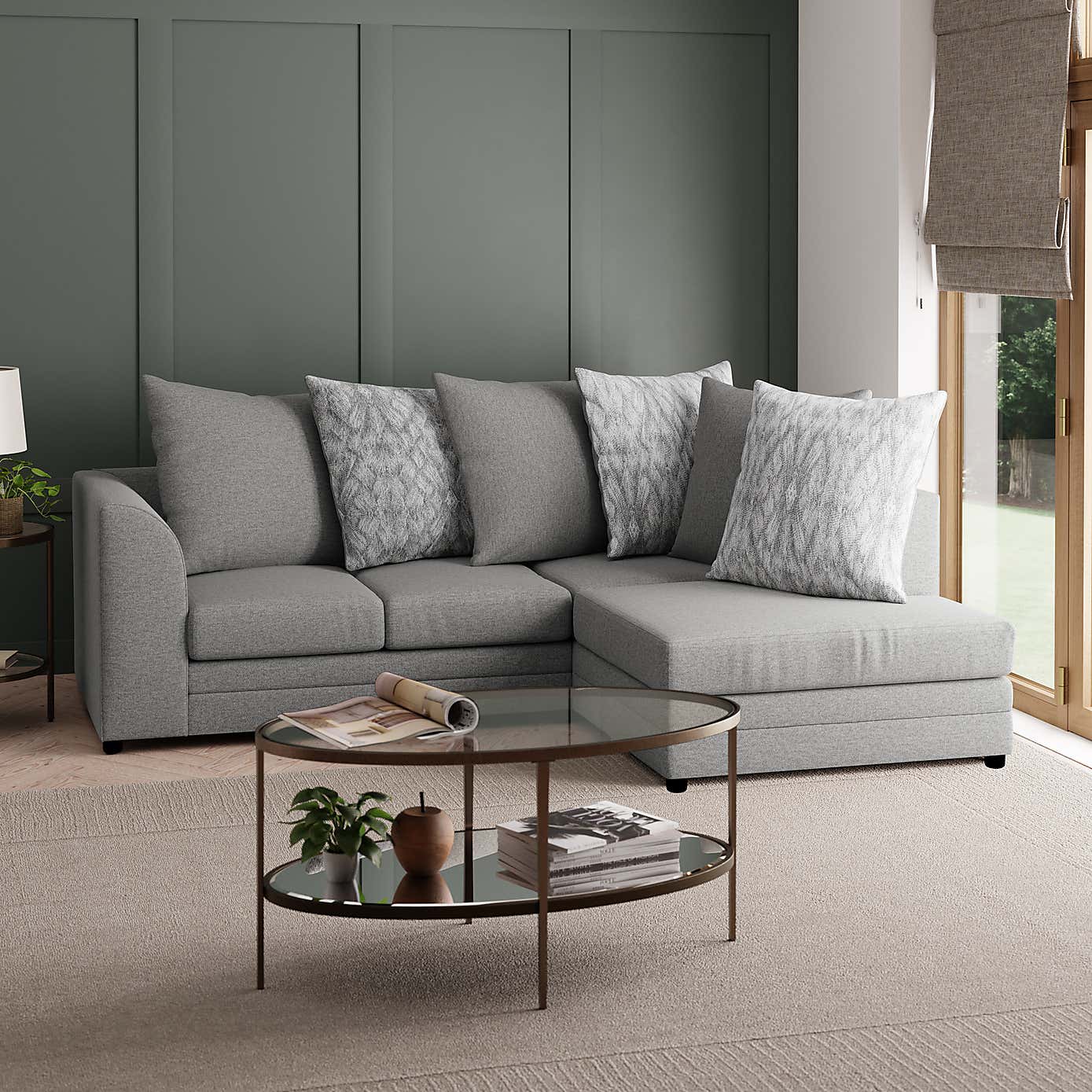Washington Chenille Small Corner Sofa