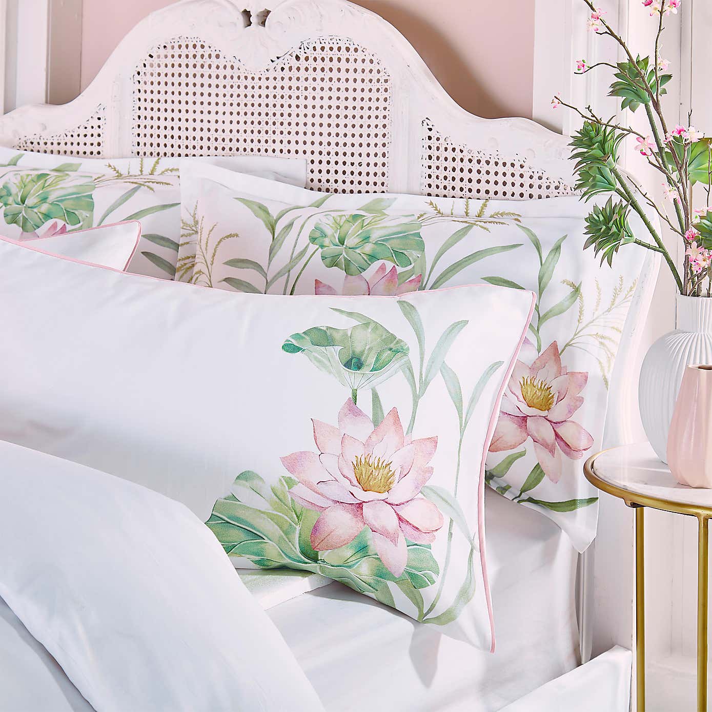 Holly Willoughby Lotus Garden 100% Cotton Duvet Cover and Pillowcase Set