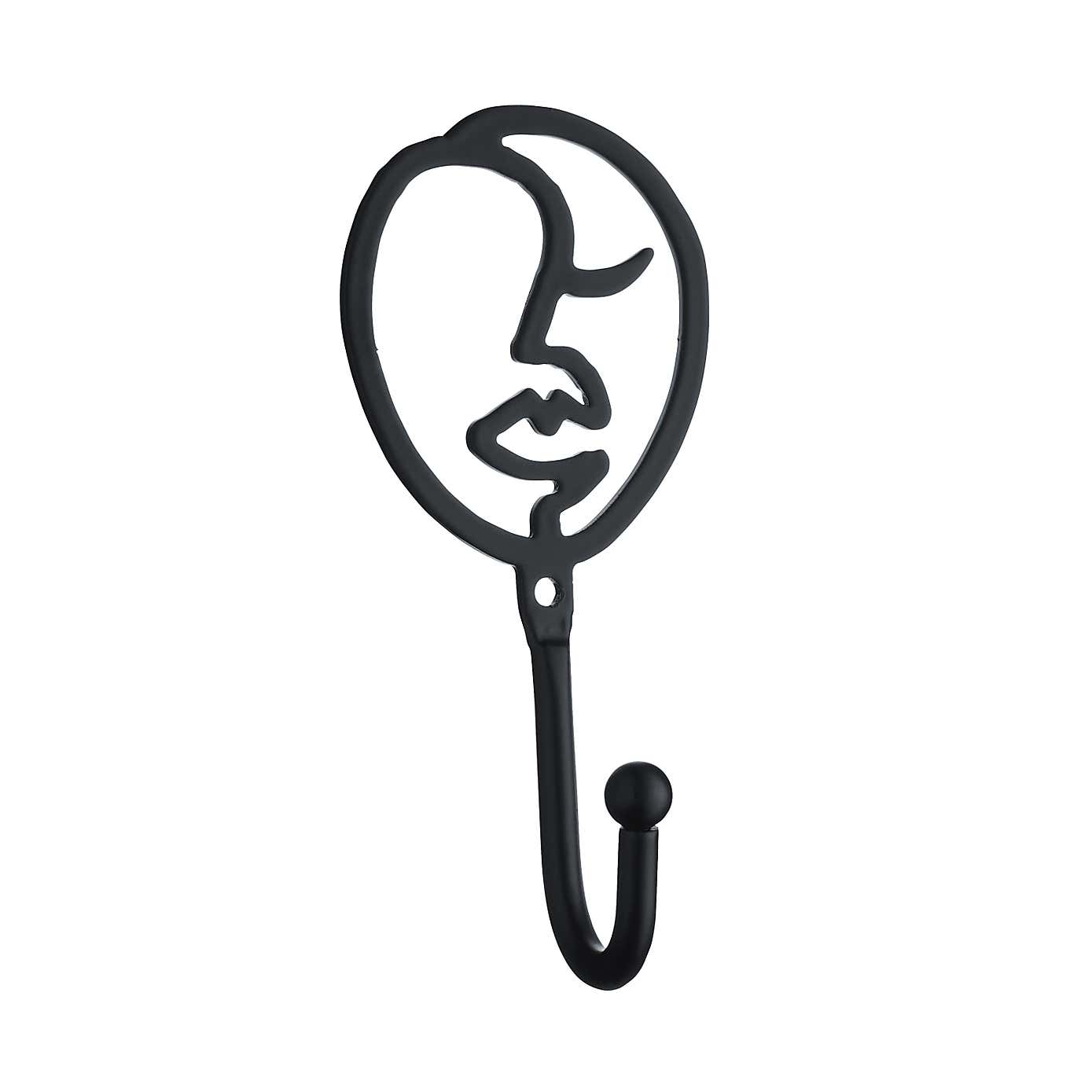 Mix and Match Faces Matte Black Tieback Hooks