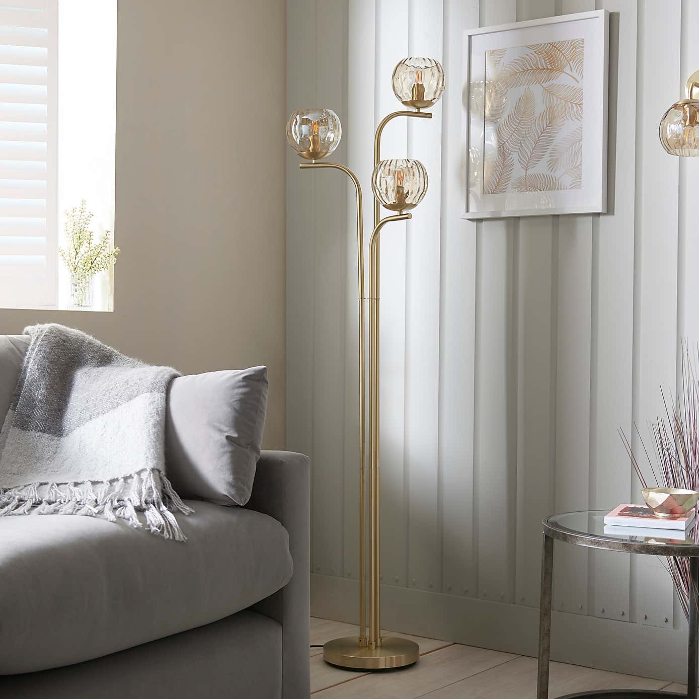 Glass Arkoma Floor Lamp