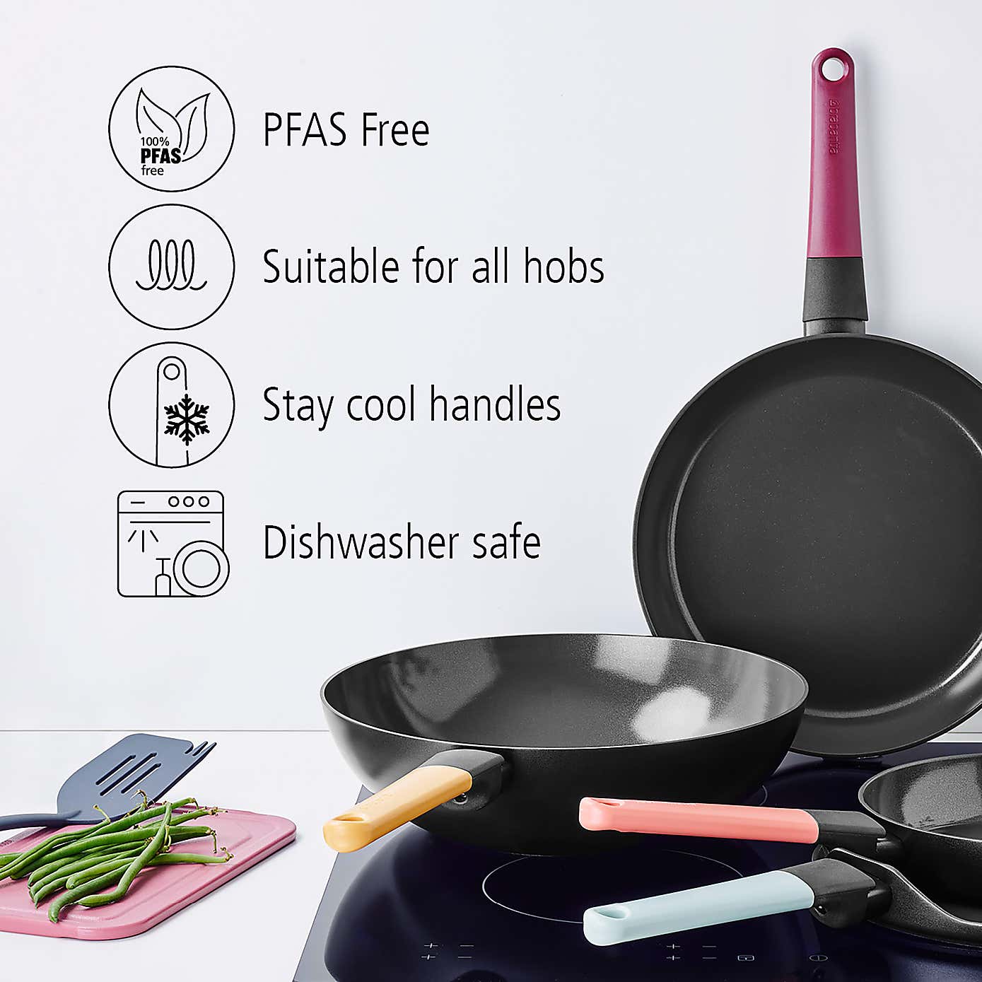 Brabantia Non-Stick Aluminium Skillet Pan, 24cm