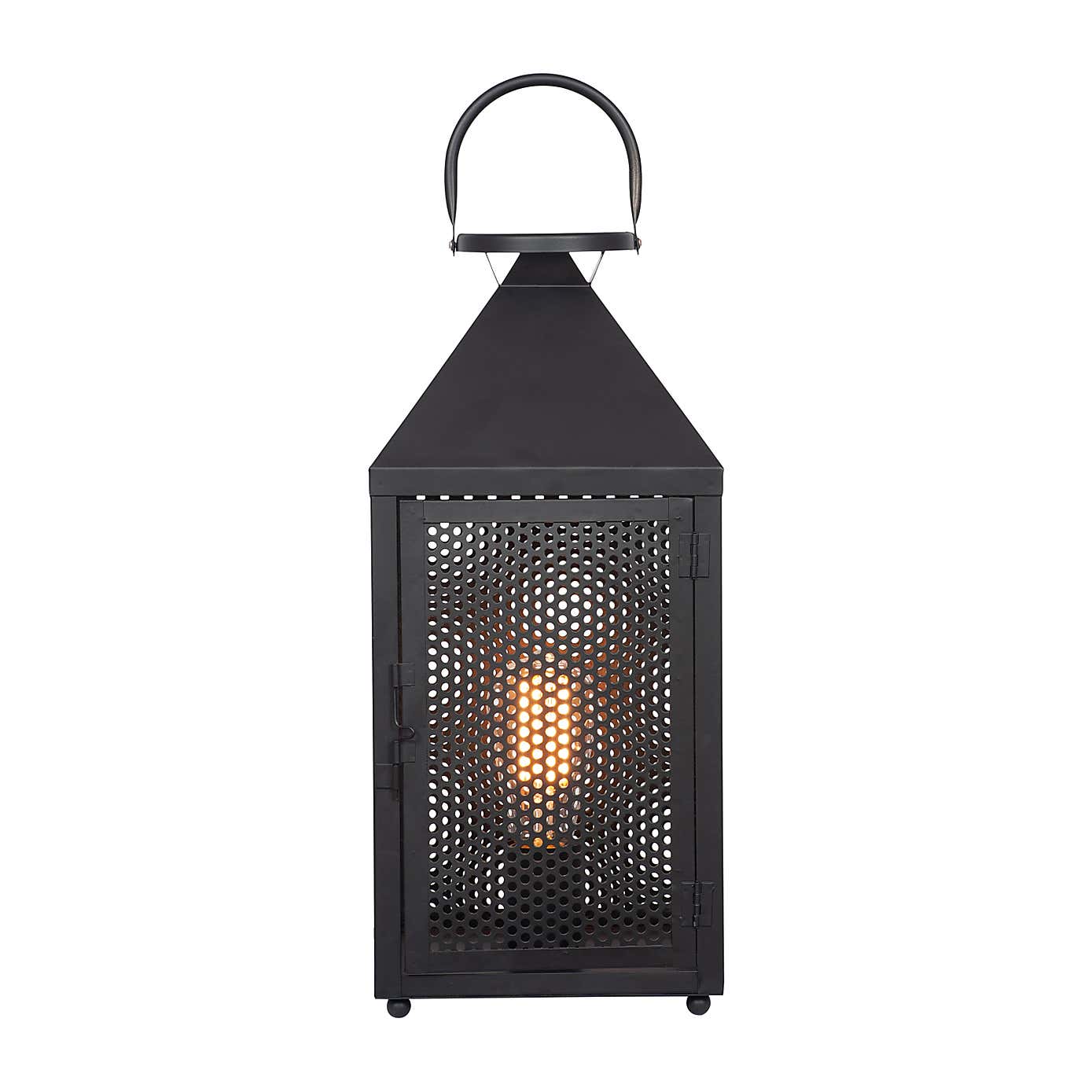 Folkstone Metal Punched Lantern Table Lamp