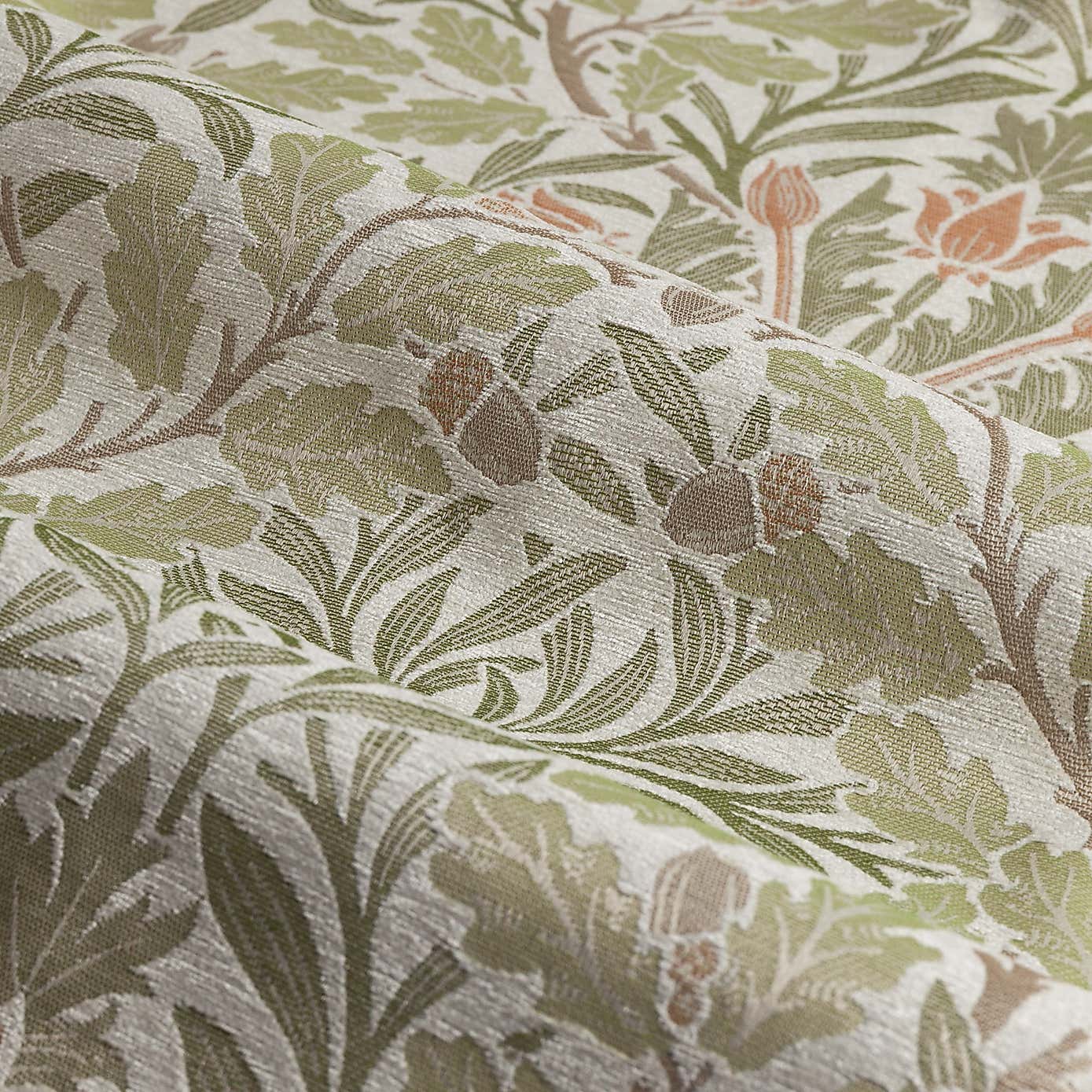 Morris & Co. Acorn Multi Jacquard Pencil Pleat Curtains