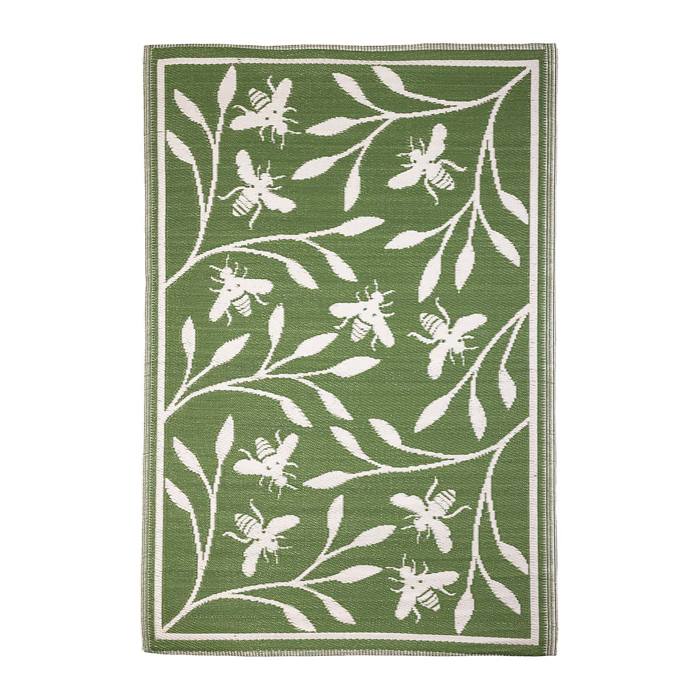 Fallen Fruits Bee Print Outdoor Rug
