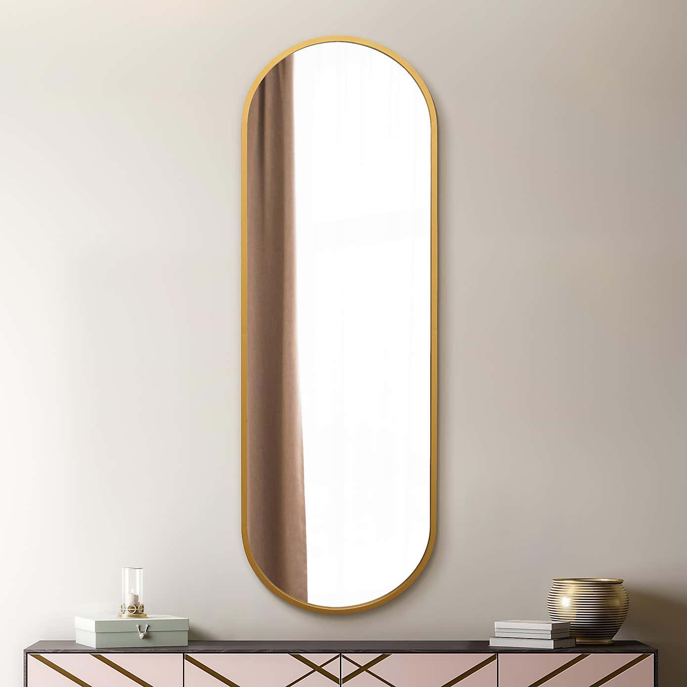 The Vultus Double Arched Outdoor Garden Wall Mirror