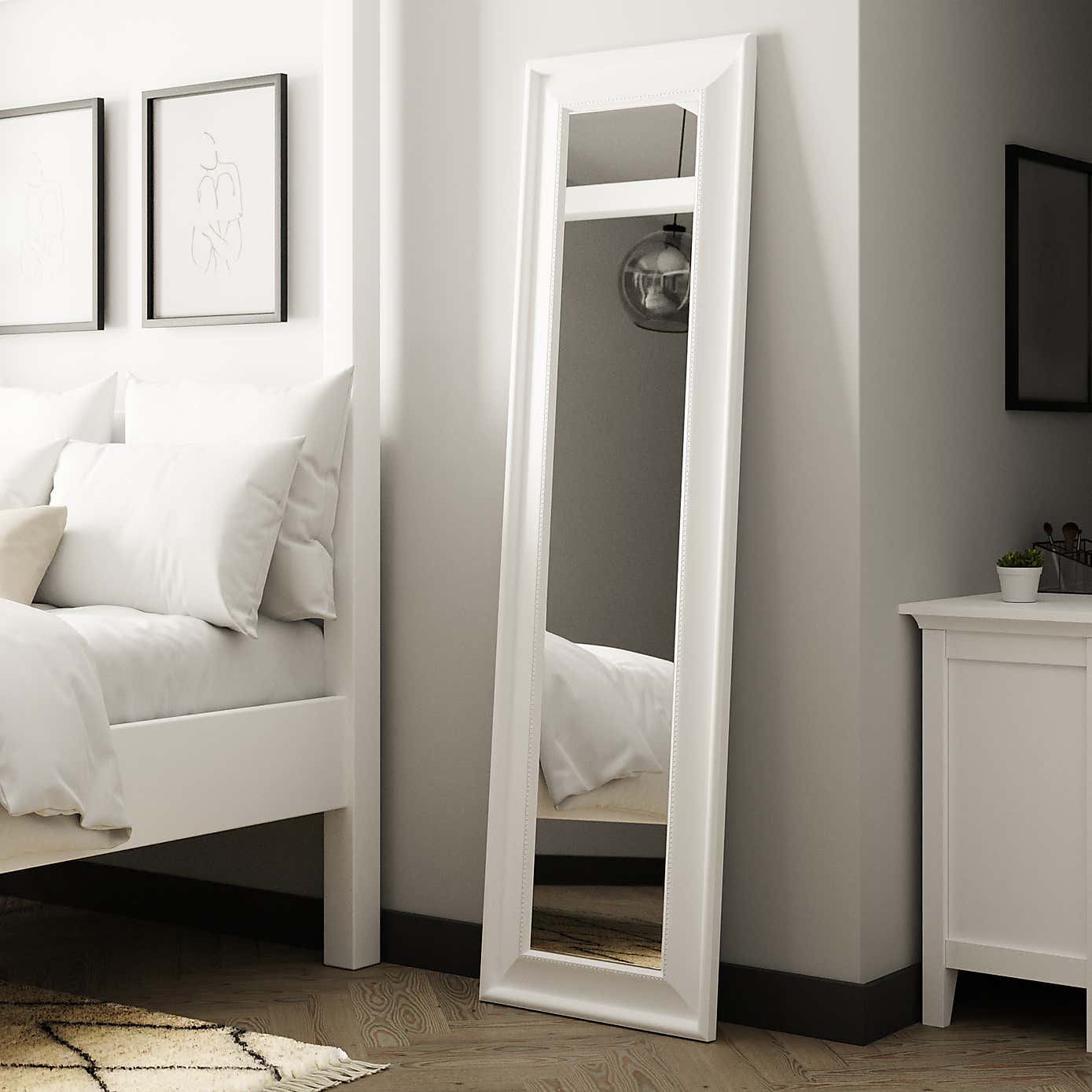 Midi Rectangle Full Length Leaner Mirror