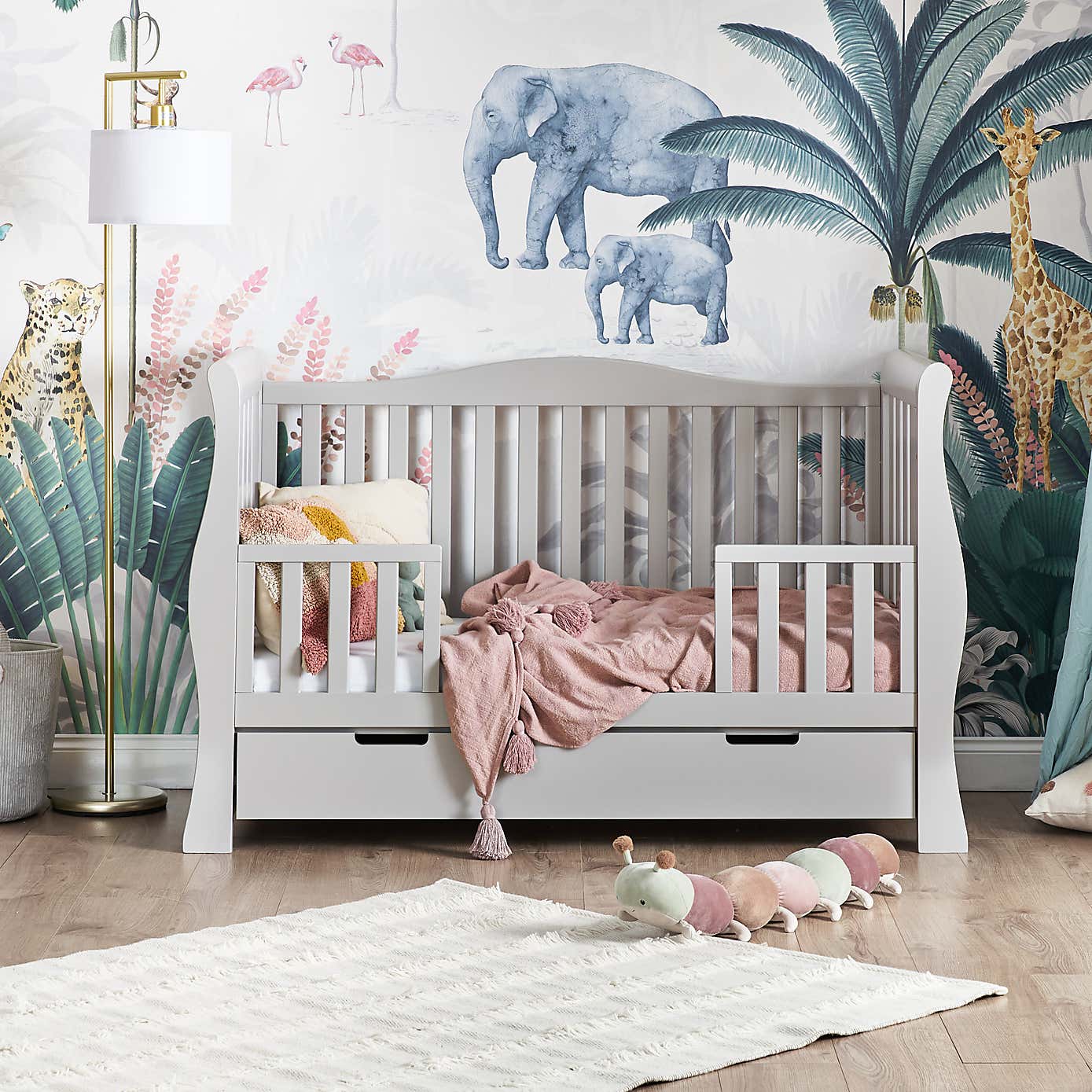 OBaby Stamford Luxe Cot Bed, Pine