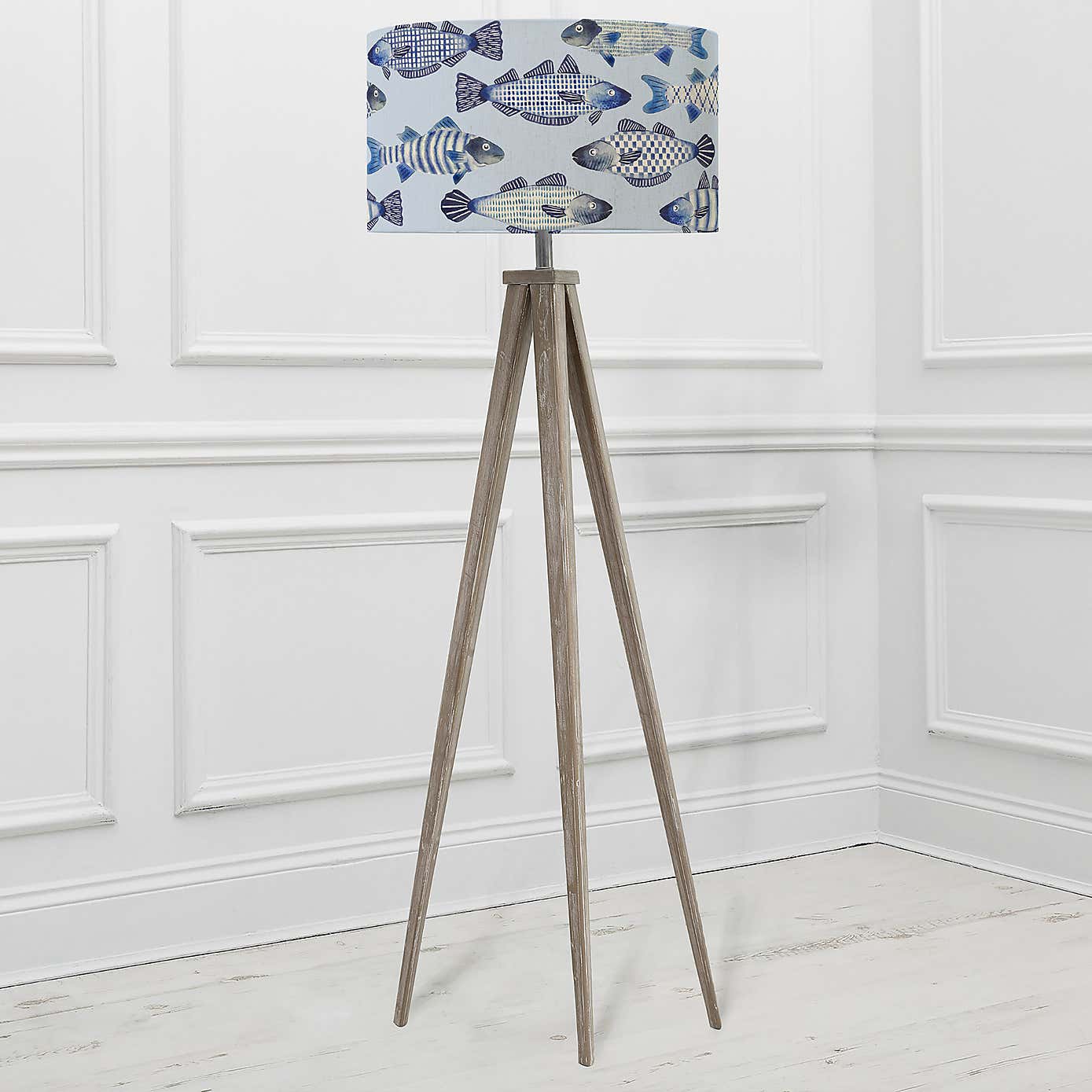 Aratus Tripod Floor Lamp with Cove Shade