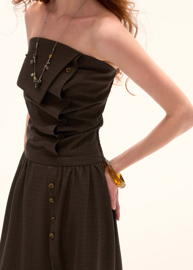 Retro Layered Bandeau Dress