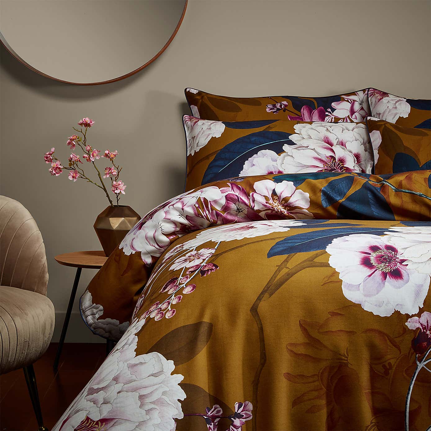 Paoletti Kyoto 100% Cotton Duvet Cover and Pillowcase Set