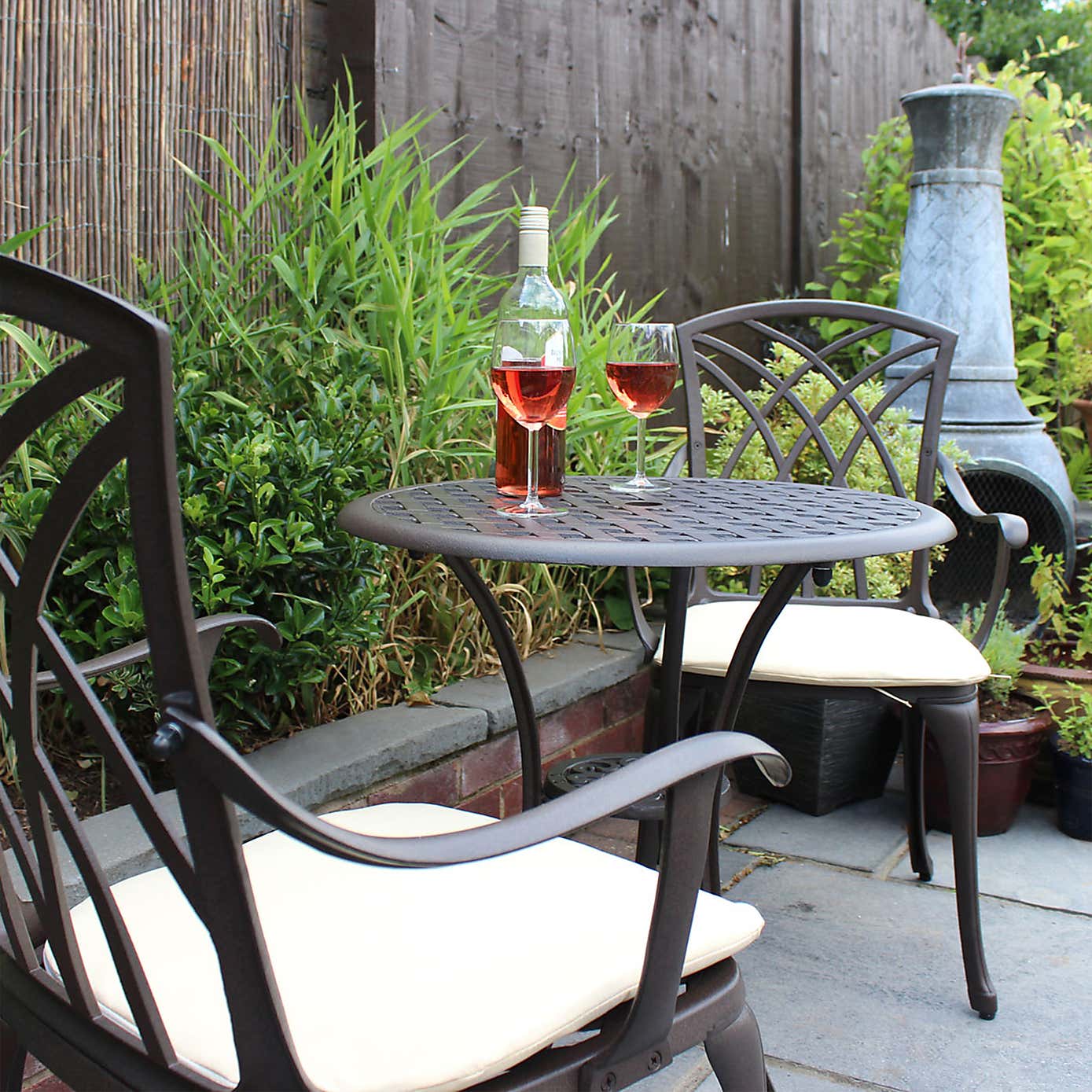 Charles Bentley Black and Bronze Bistro Set