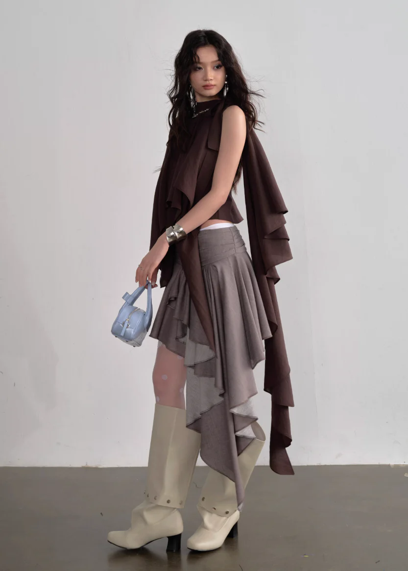 Natural Drift Asym Cape Top