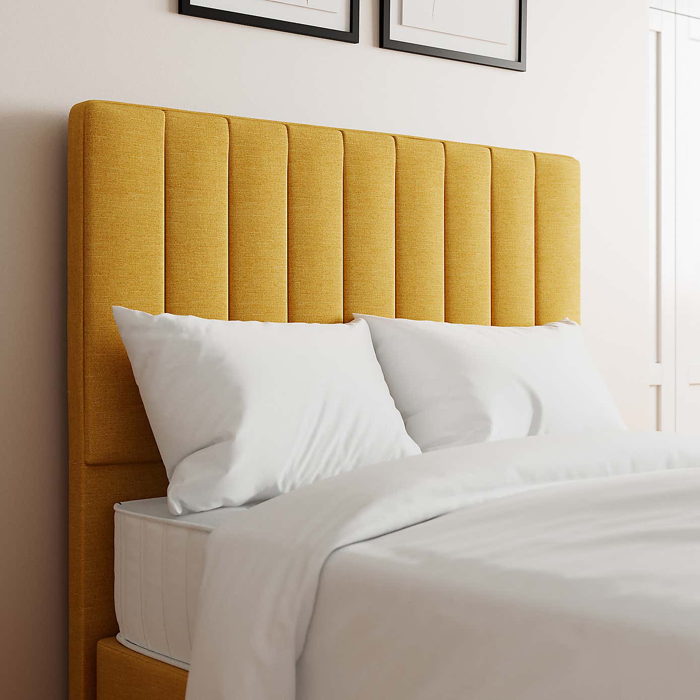 Linen Vertical Stripe Headboard