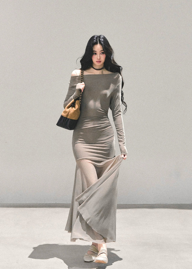 Sculpted Silhouette Maxi Dress