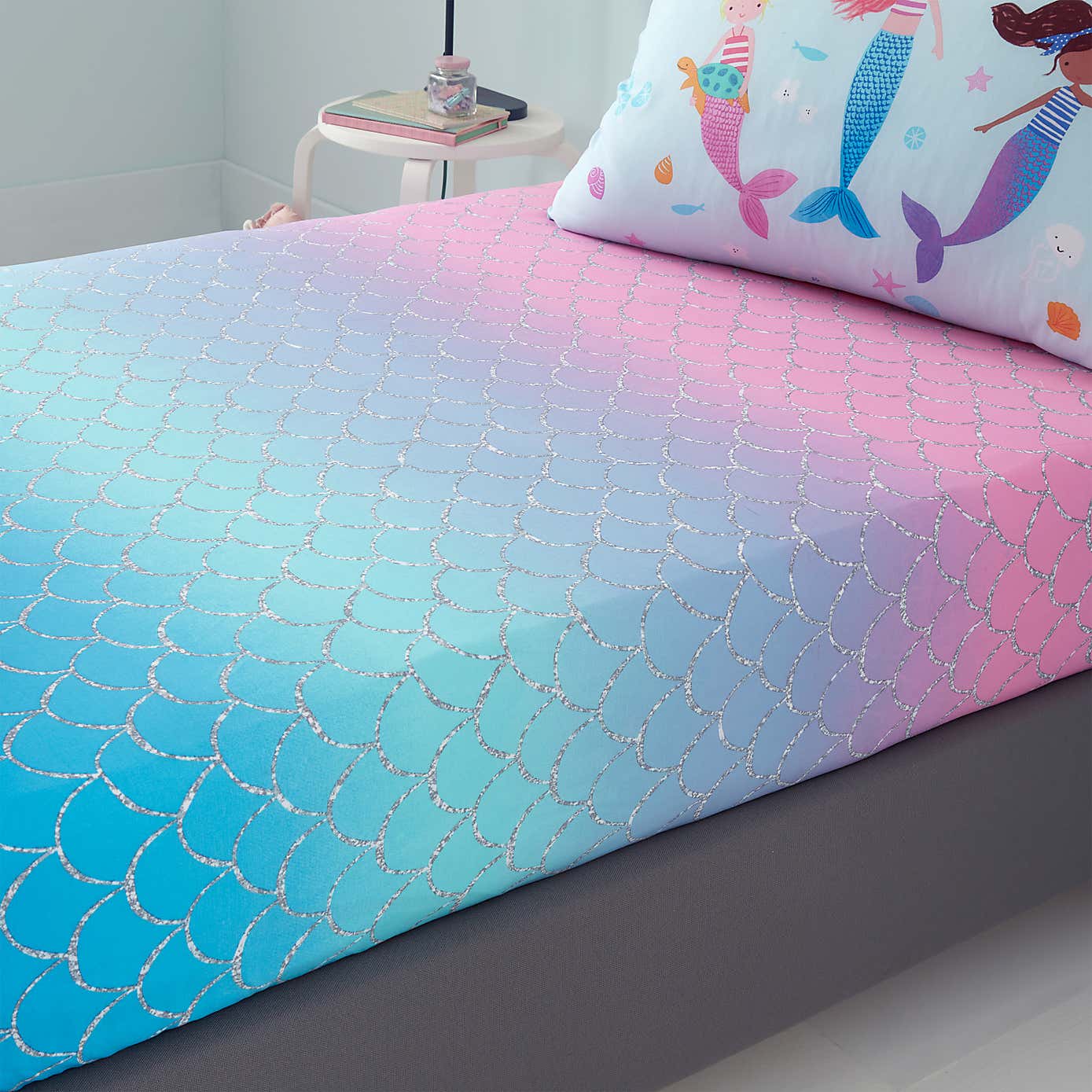 Catherine Lansfield Mermaid Polycotton Fitted Sheet