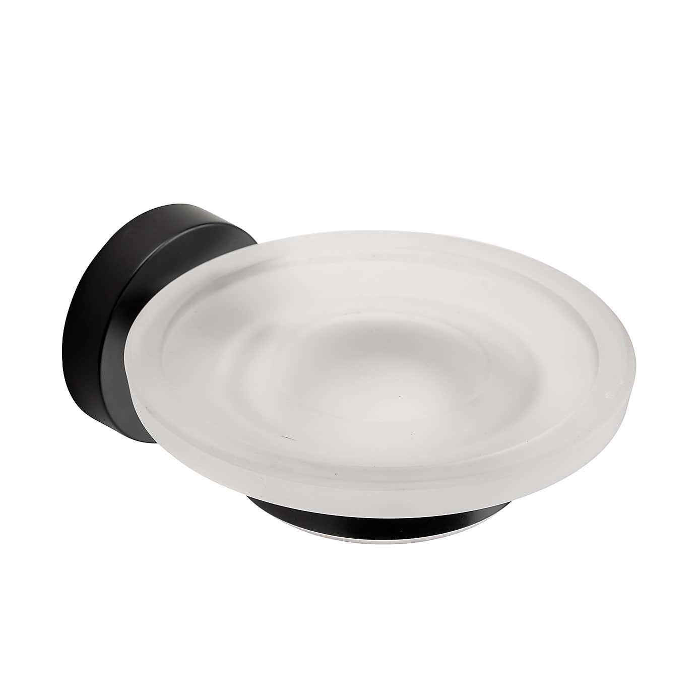 Epsom Flexi-FixTM Matt Black Soap Dish & Holder