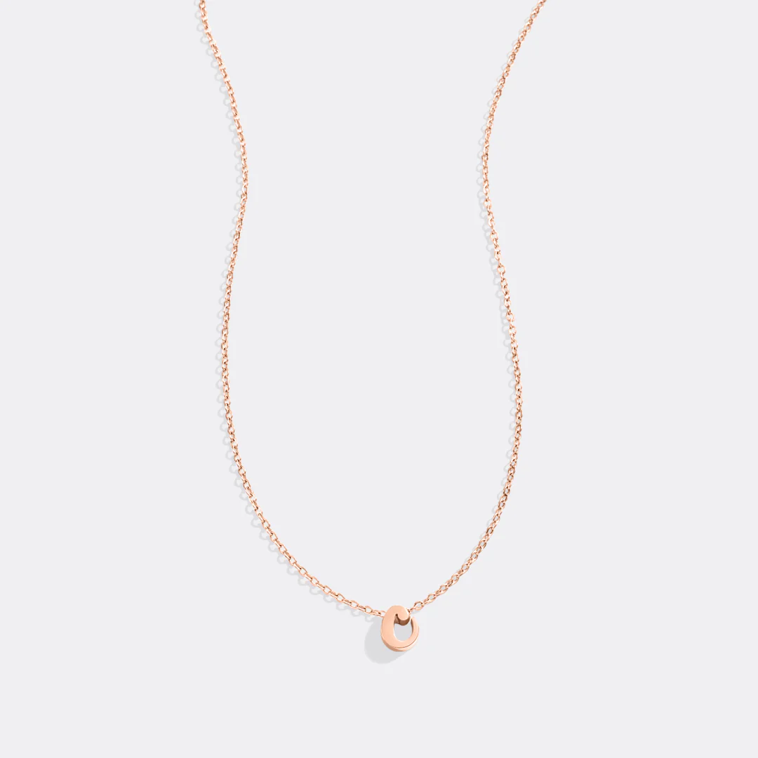 Tiny Script Initial Necklace