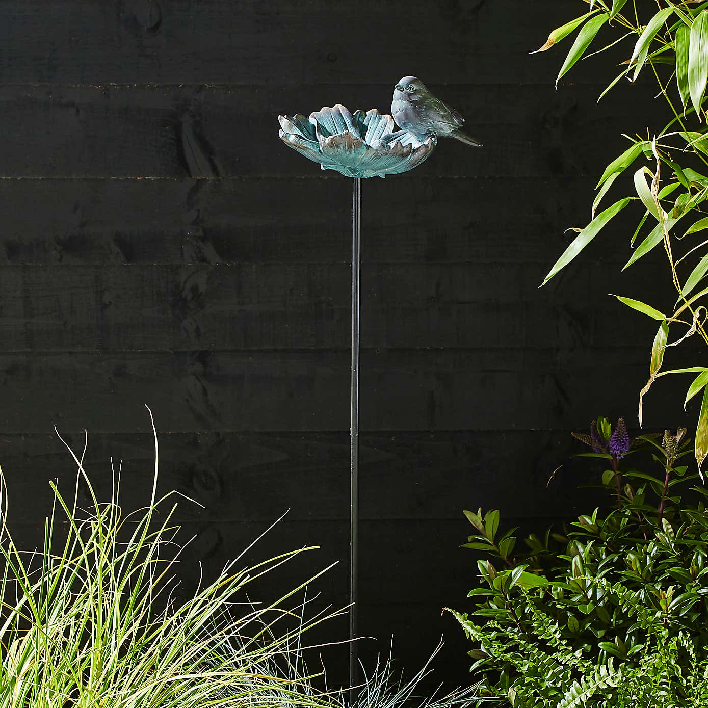 Bronze Resin Bird On Stake