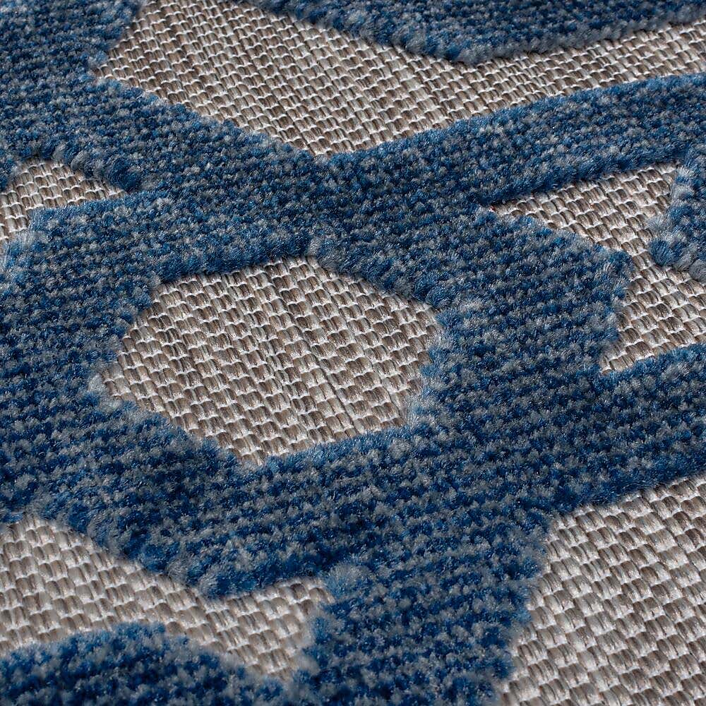 Oro Geometric Indoor Outdoor Round Rug