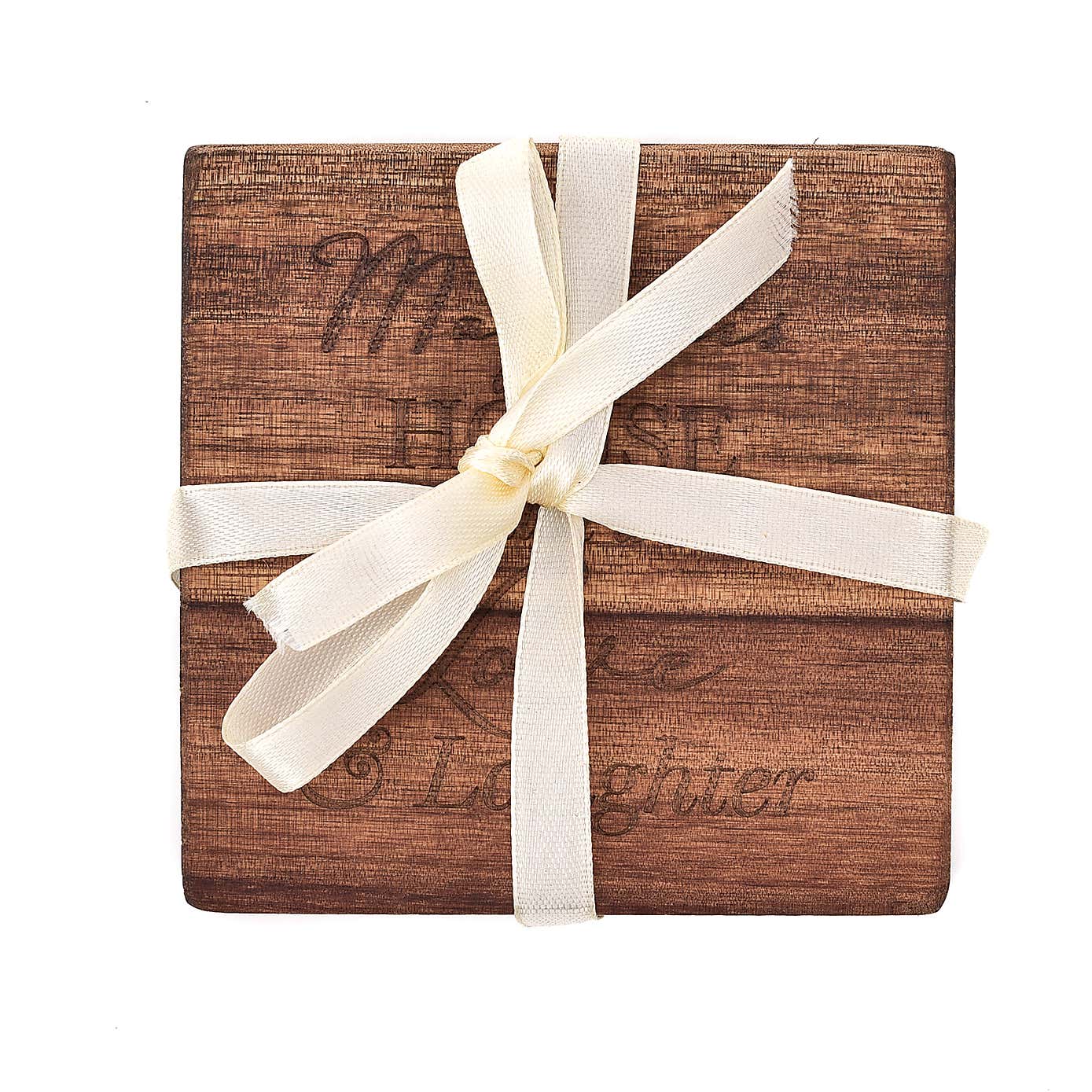 Amore Set of 4 Wooden Coaster Set