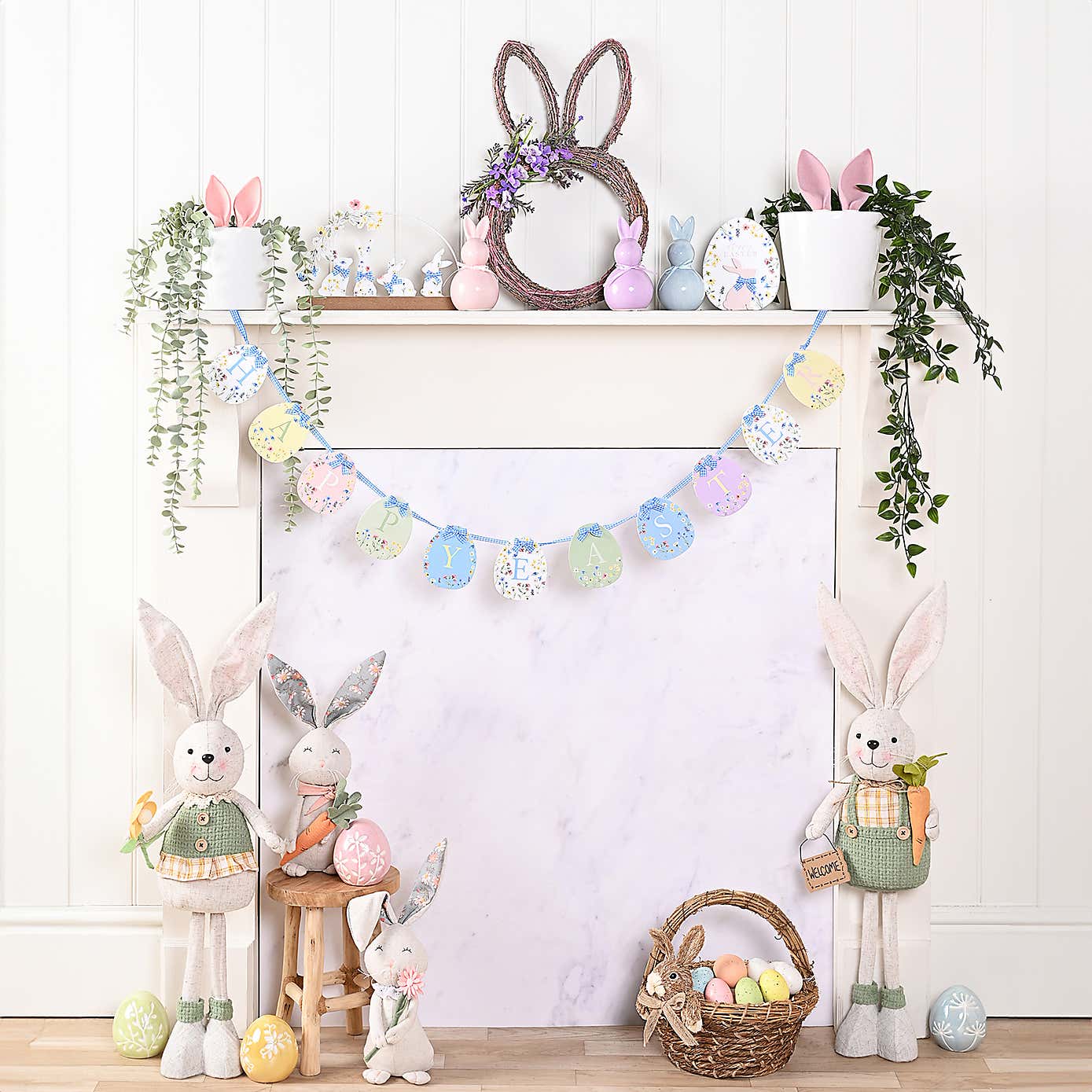 Eggs traordinary Gifting Company Woven Basket With Bunny Character