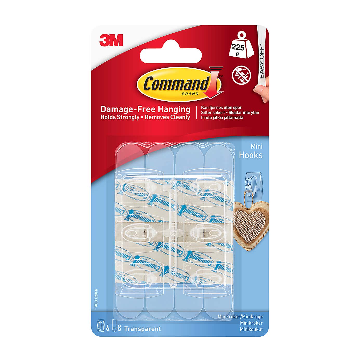 Mini Clear Command Hooks and Strips