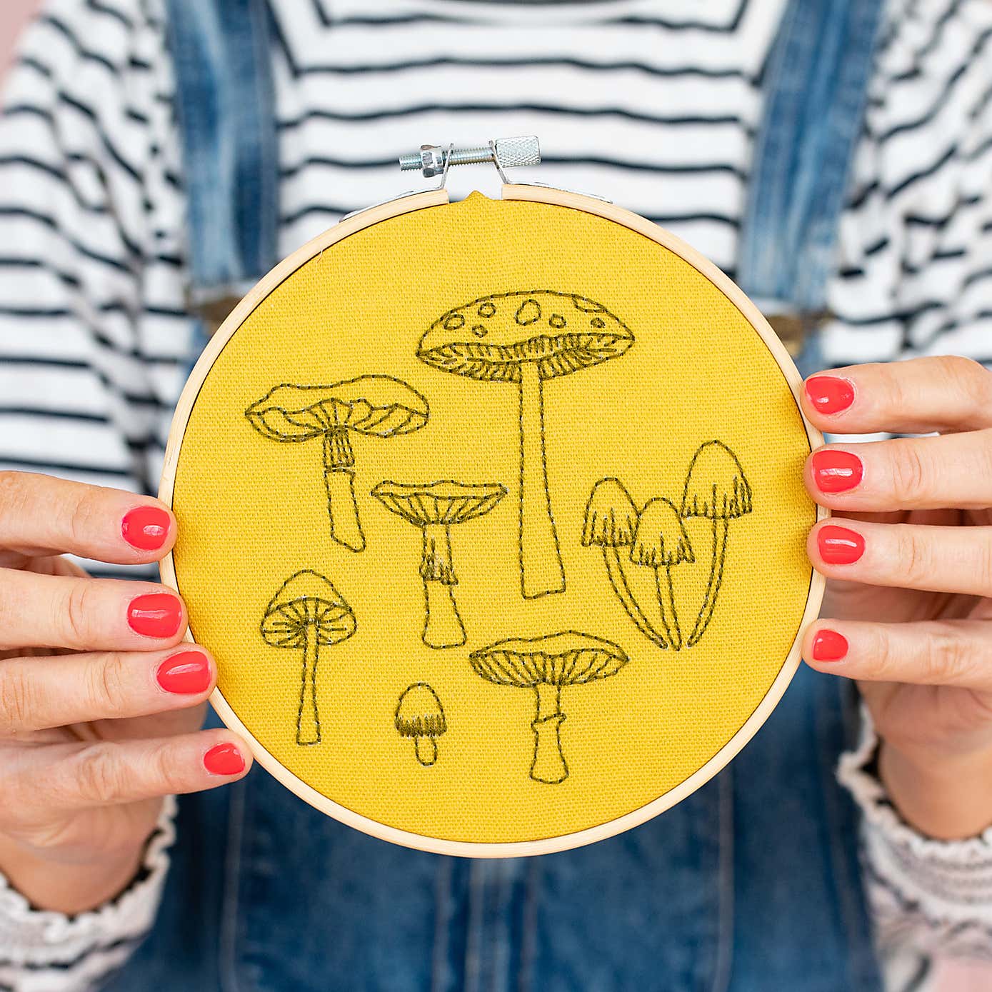 Cotton Clara Fungi Embroidery Hoop Kit