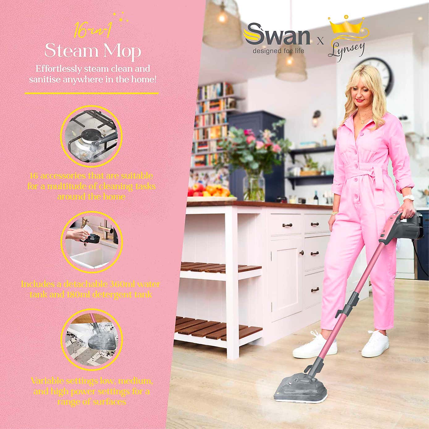 16-in-1 Steam Mop