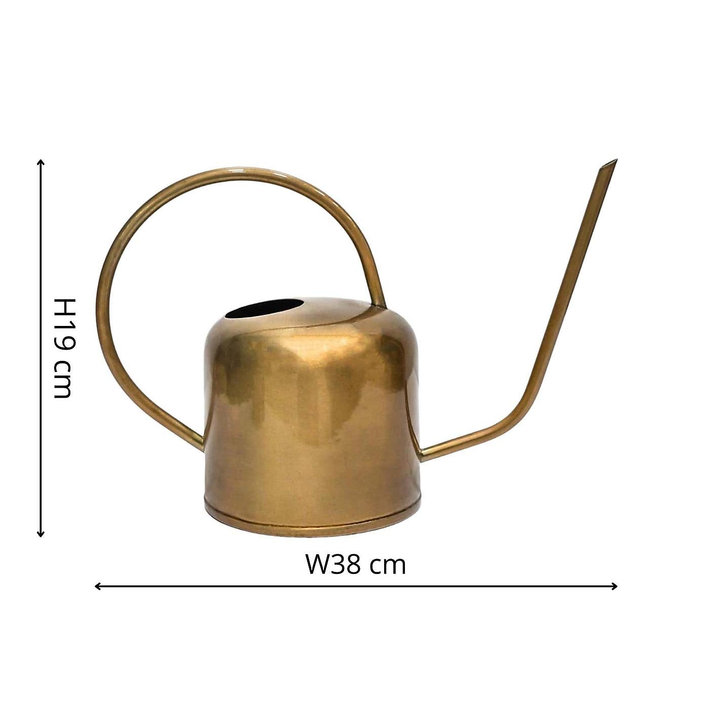 Kew Matt Brass Watering Can 19cm