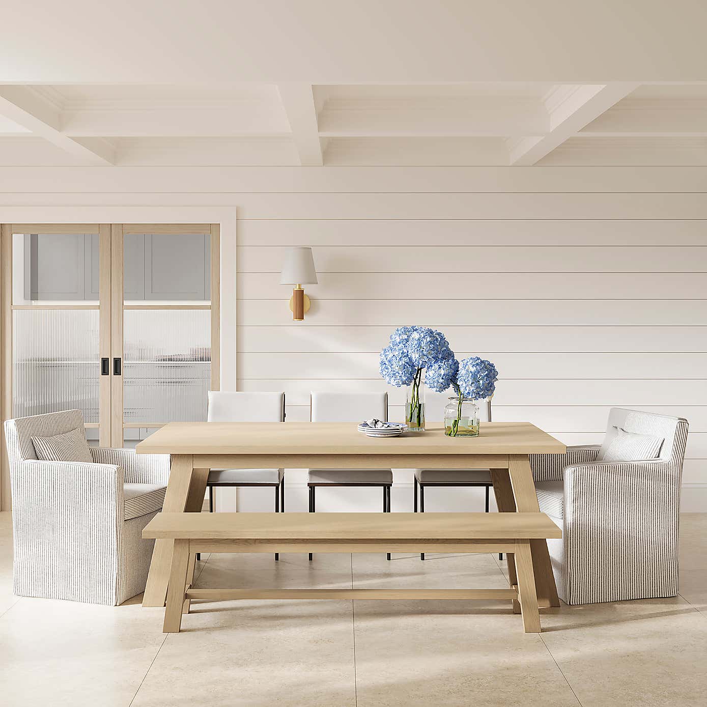 Drift Dining Bench, Latte