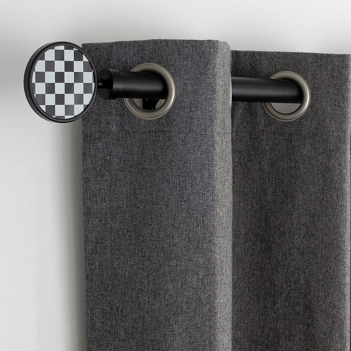 Checkerboard Finial Pair