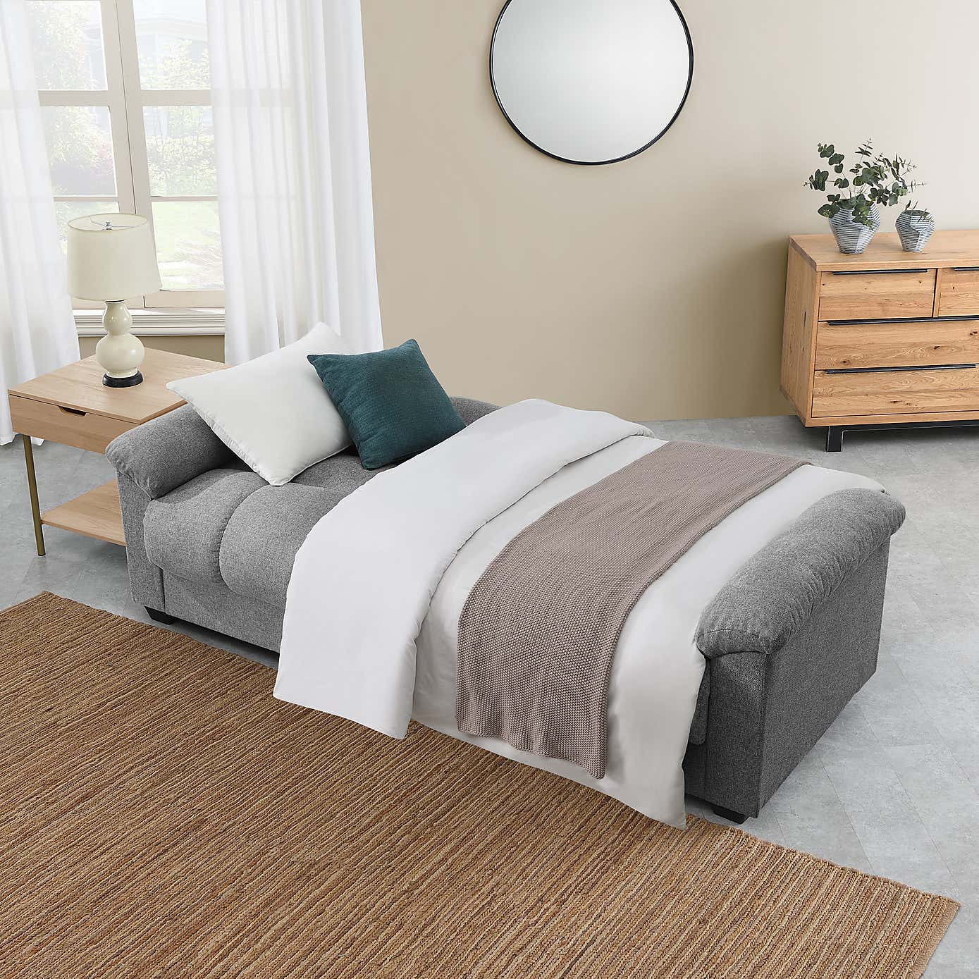 Margo Fabric with Storage Double Sofa Bed